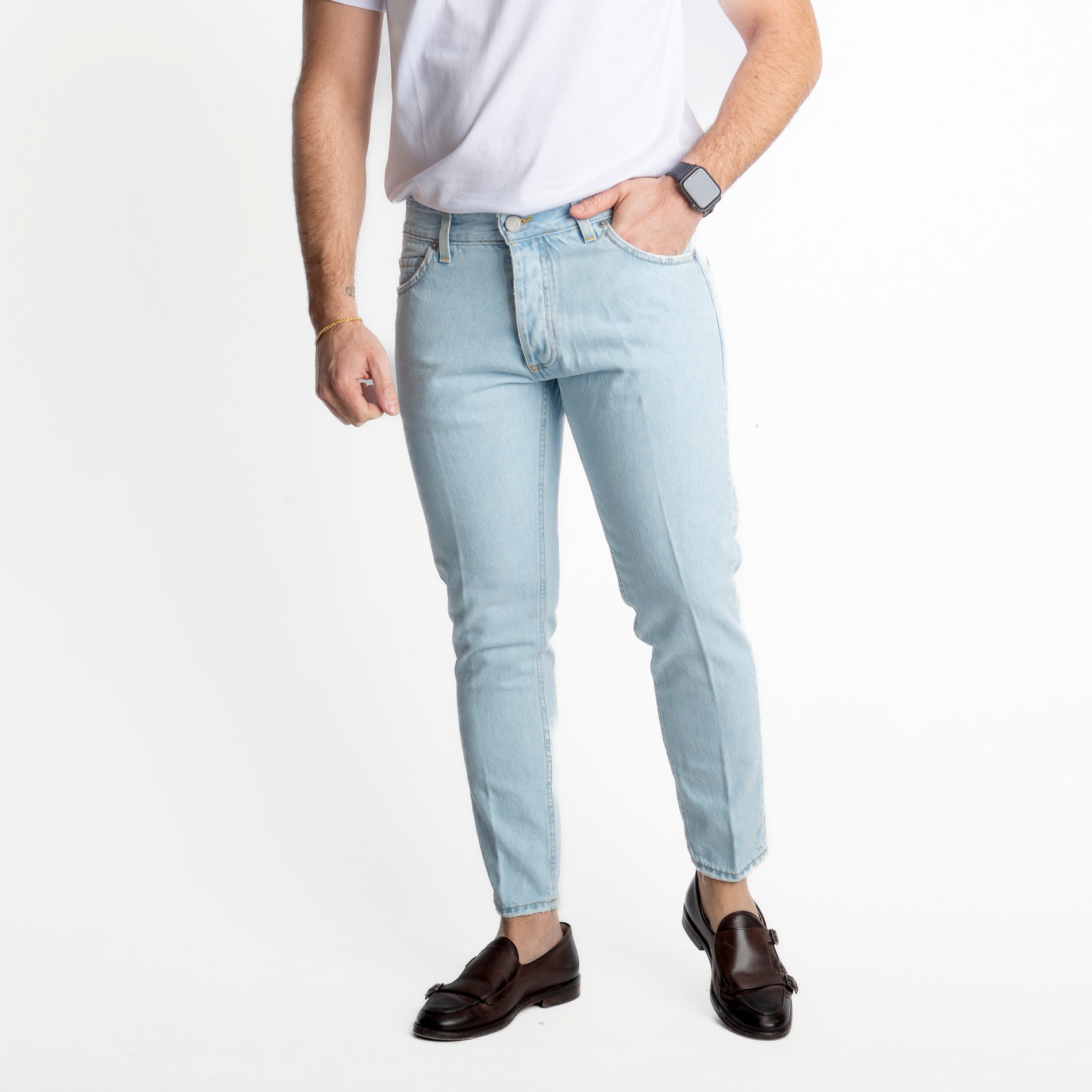 Jeans Uomo Slim Fit Marmorizzato