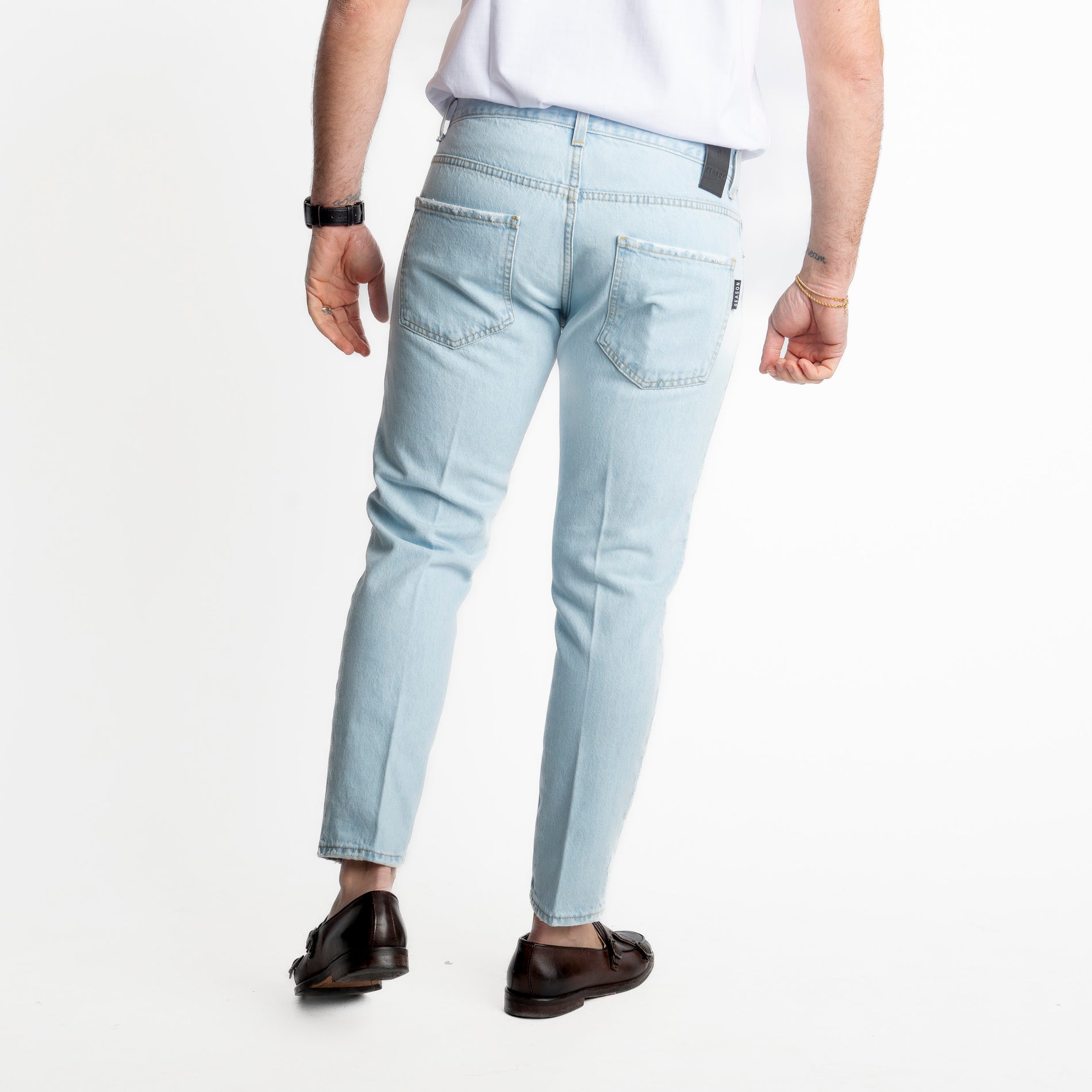 Jeans Uomo Slim Fit Marmorizzato