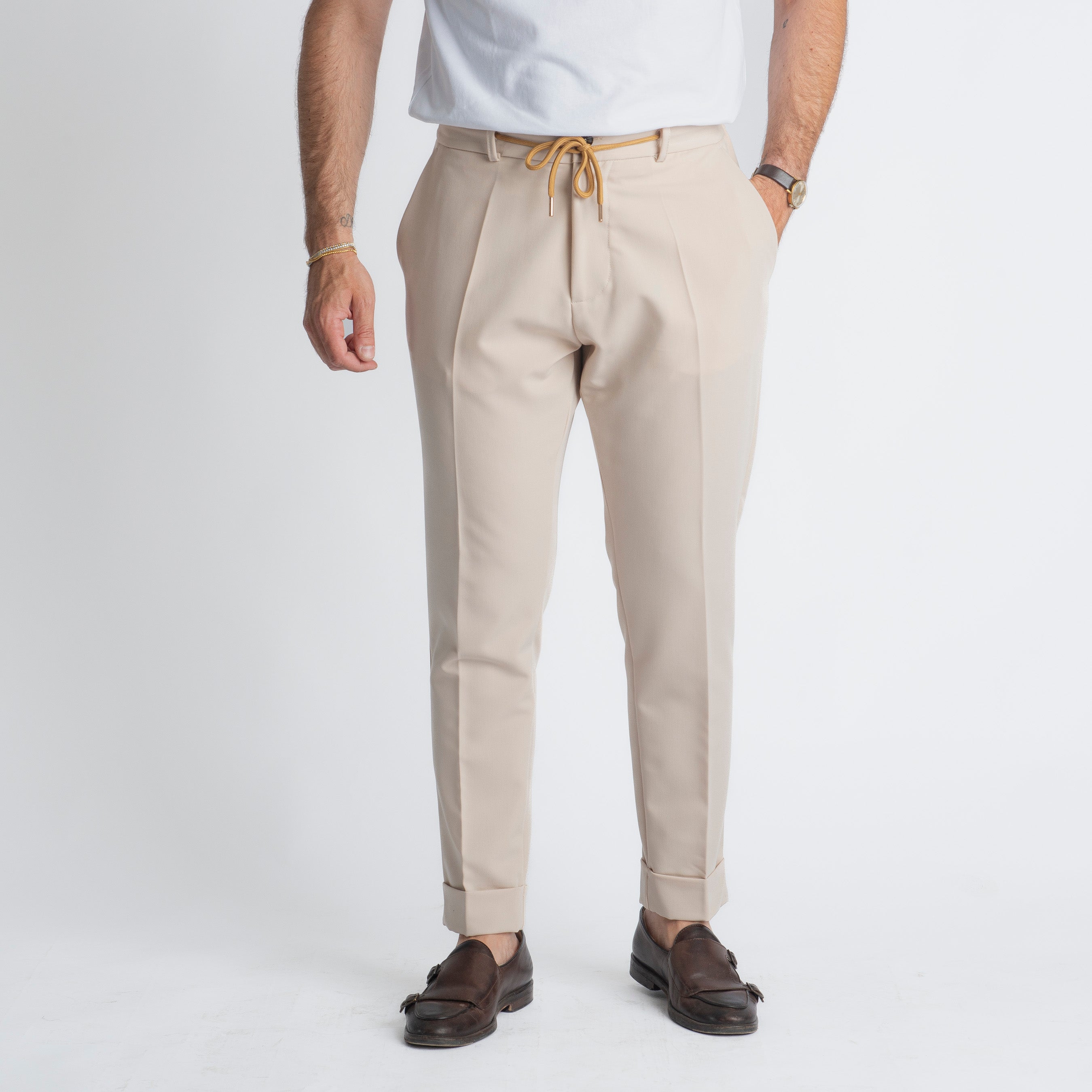 Pantalaccio Fresco Lana Ischia Beige