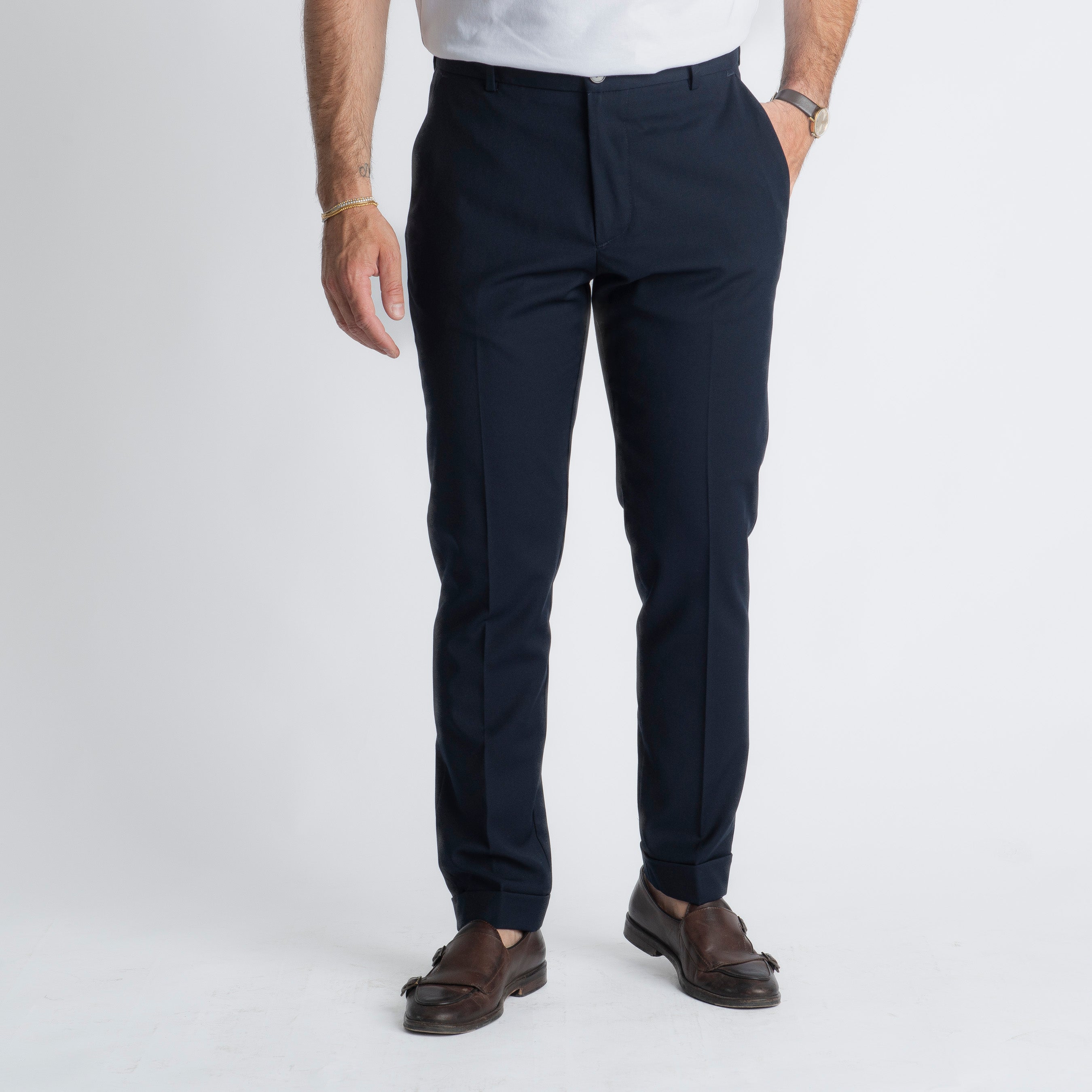 Pantalone Napoli Fresco Lana Blu
