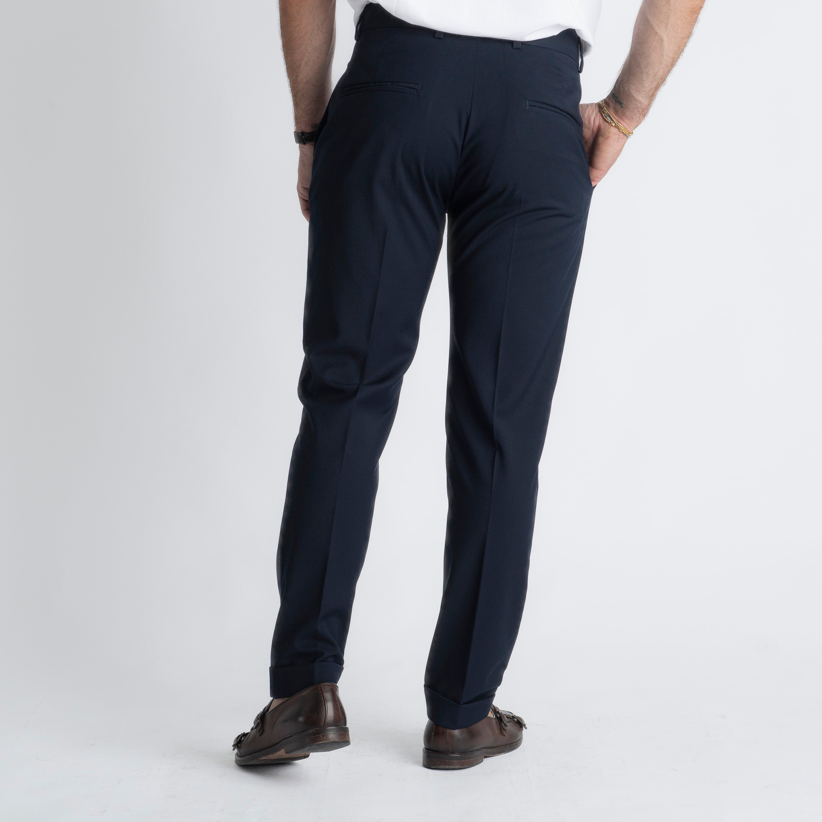 Pantalone Napoli Fresco Lana Blu