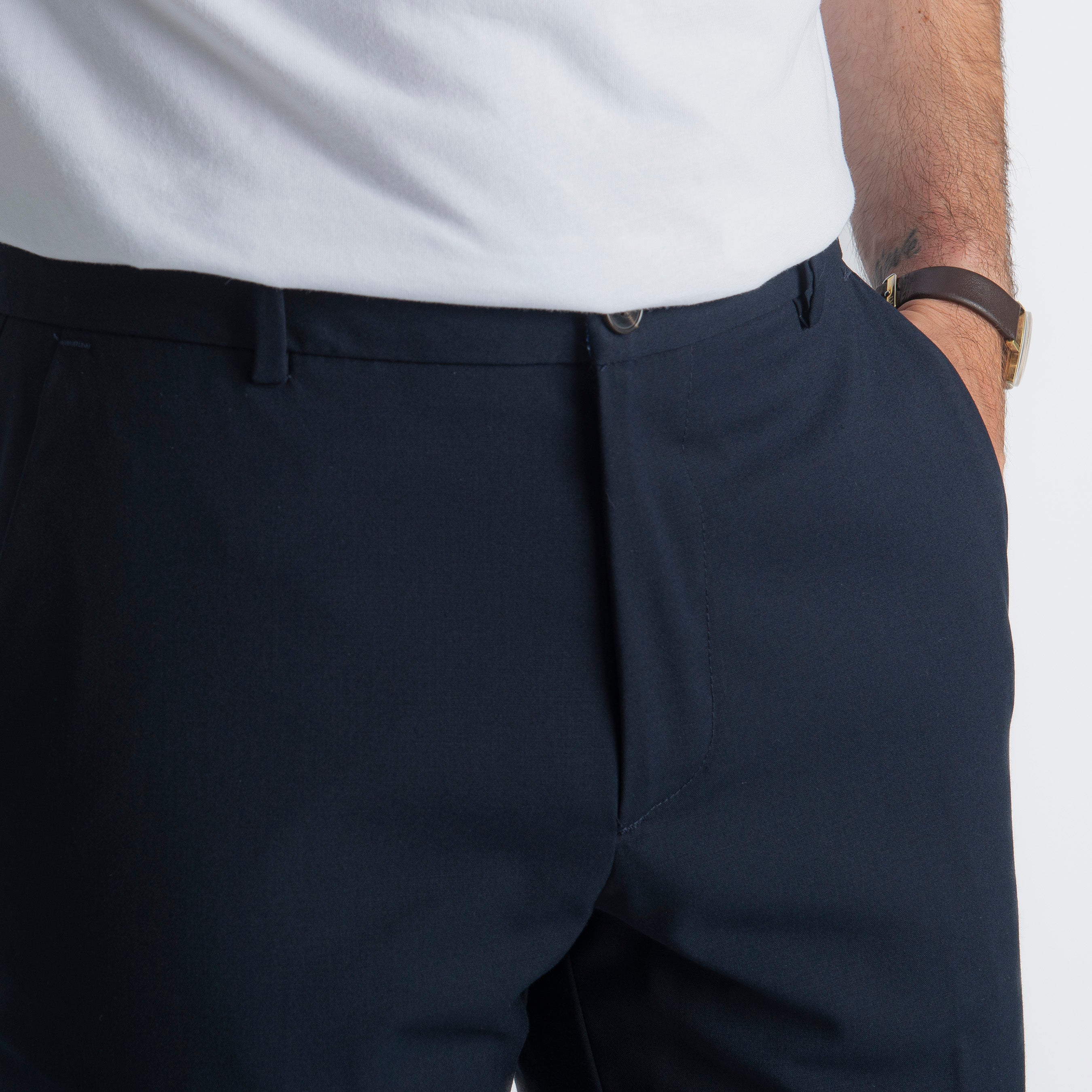 Pantalone Napoli Fresco Lana Blu