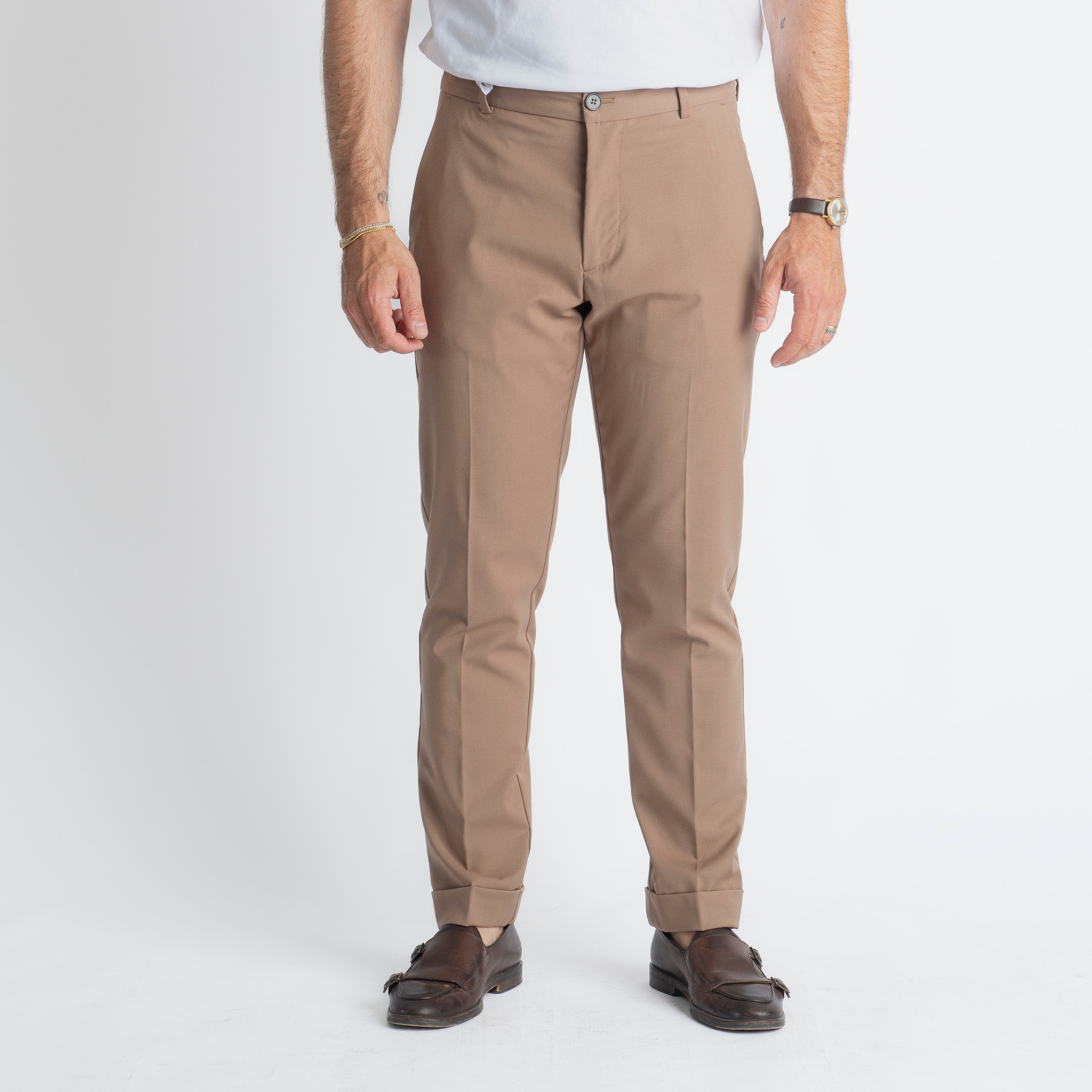 Pantalone Napoli Fresco Lana Nocciola