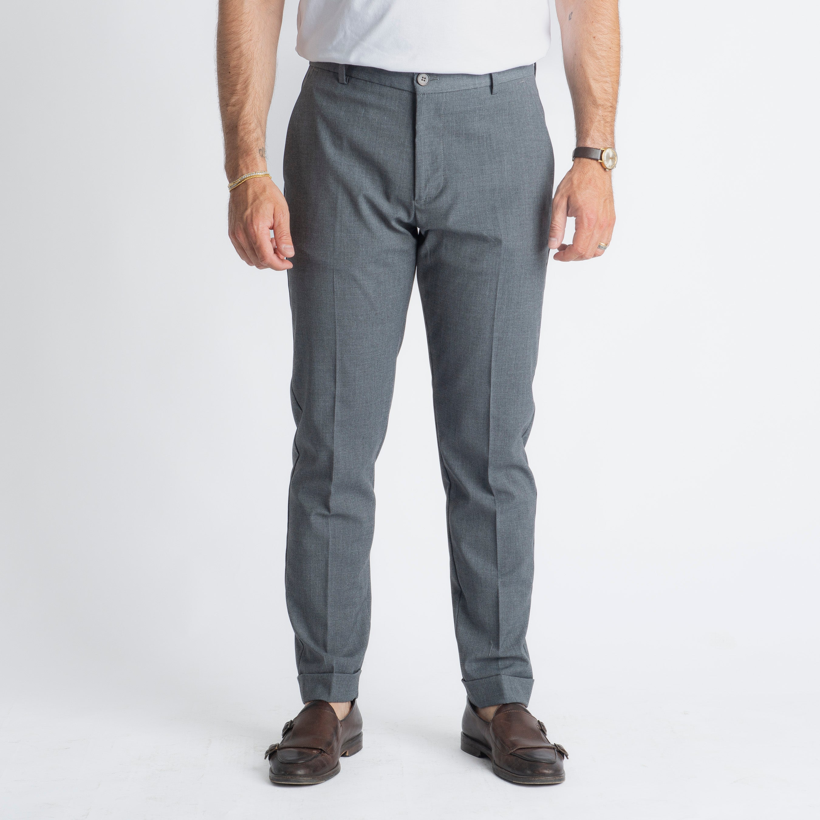 Pantalone Napoli Fresco Lana Grigio