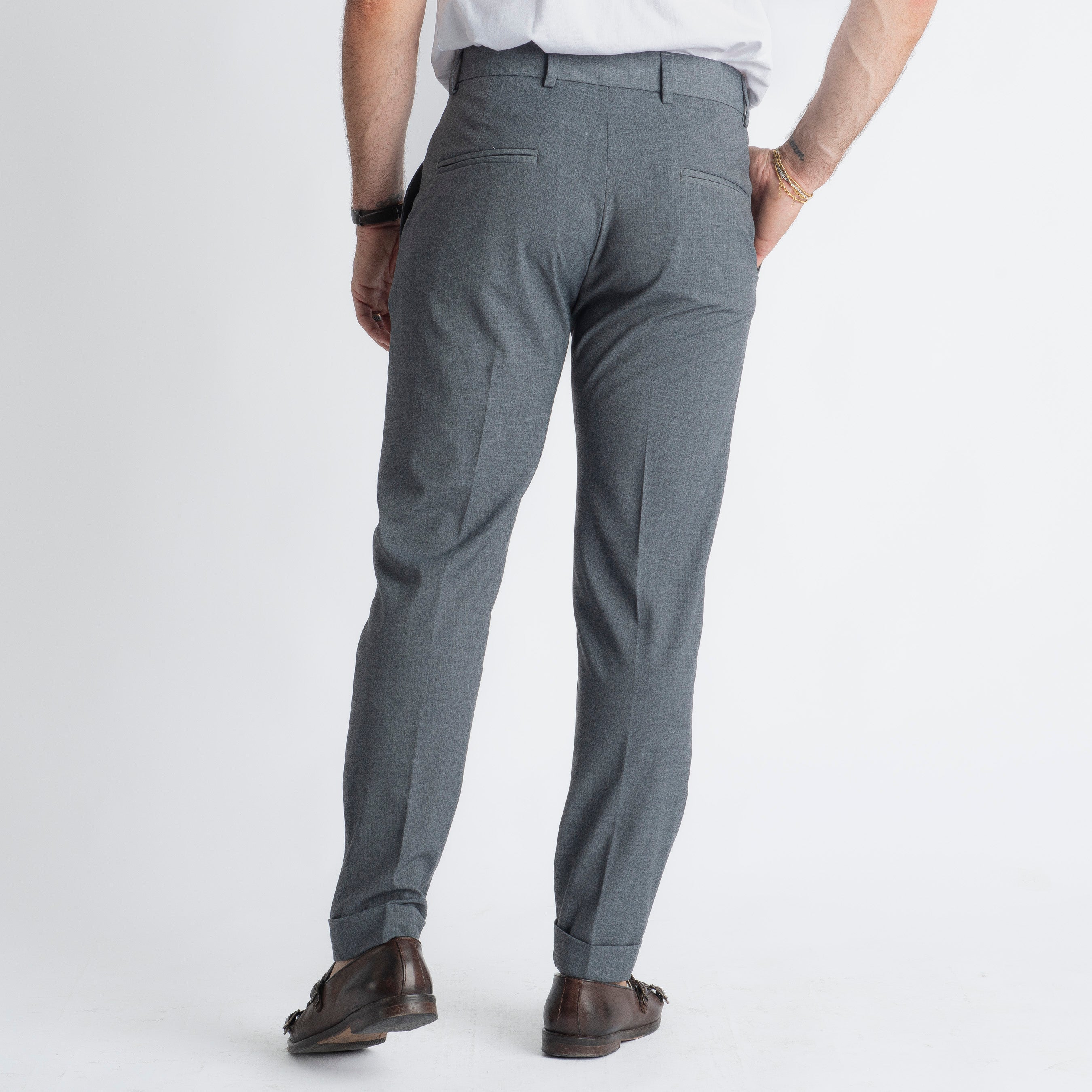 Pantalone Napoli Fresco Lana Grigio