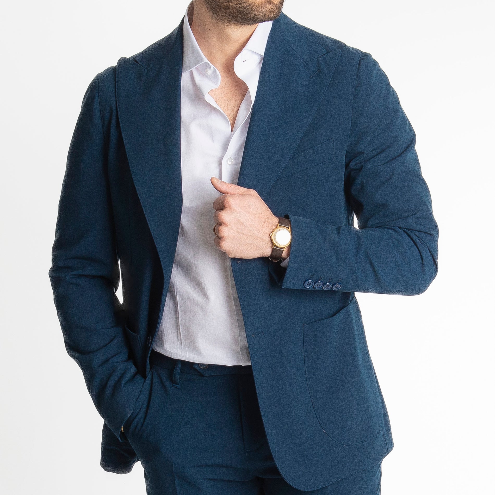 Abito Miller Mono Petto Blu Navy