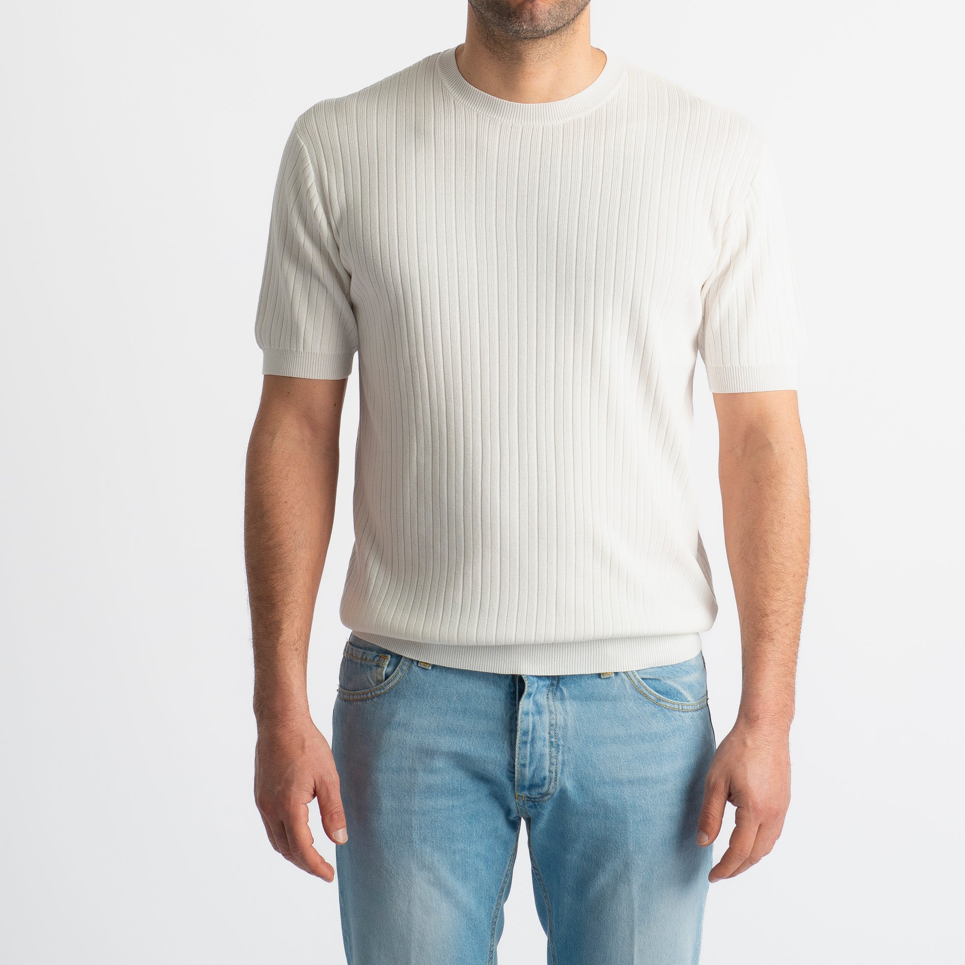 T-Shirt Rigata Bianco