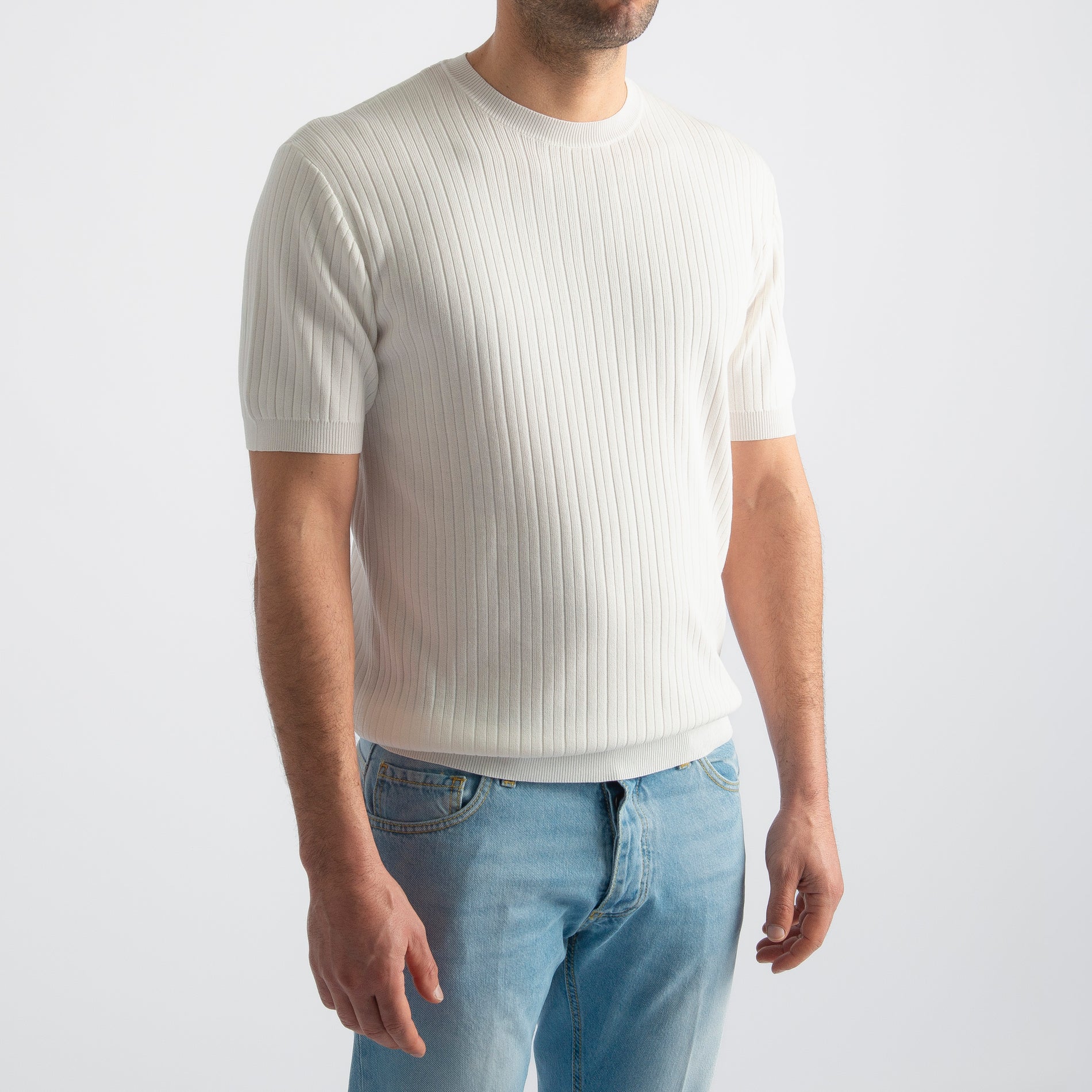 T-Shirt Rigata Bianco