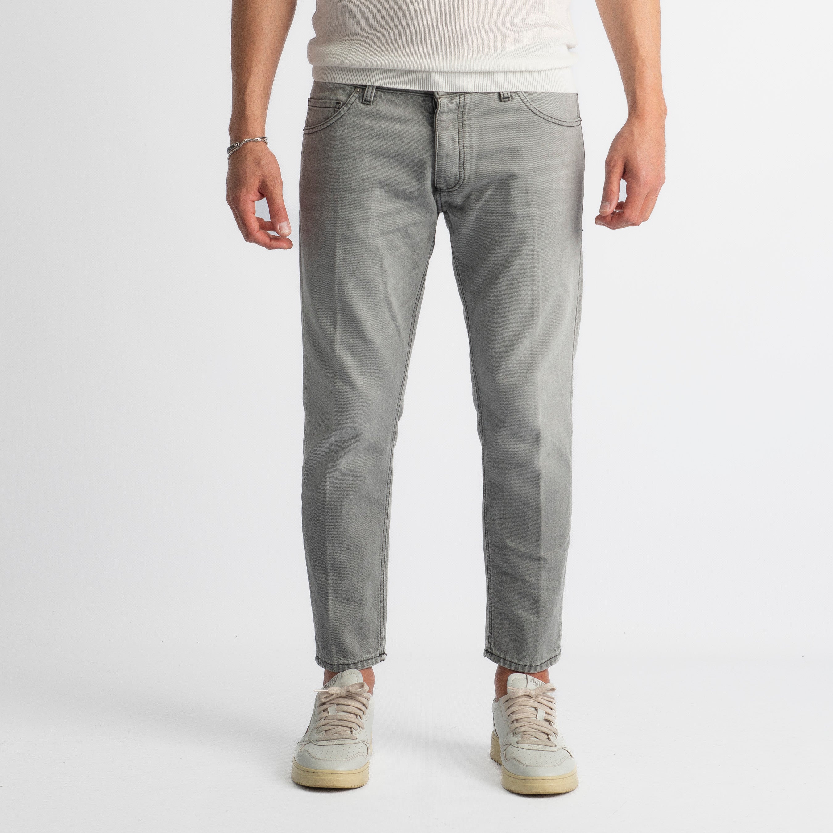 Jeans Slim Fit Stone Grey – Cotone Mercerizzato