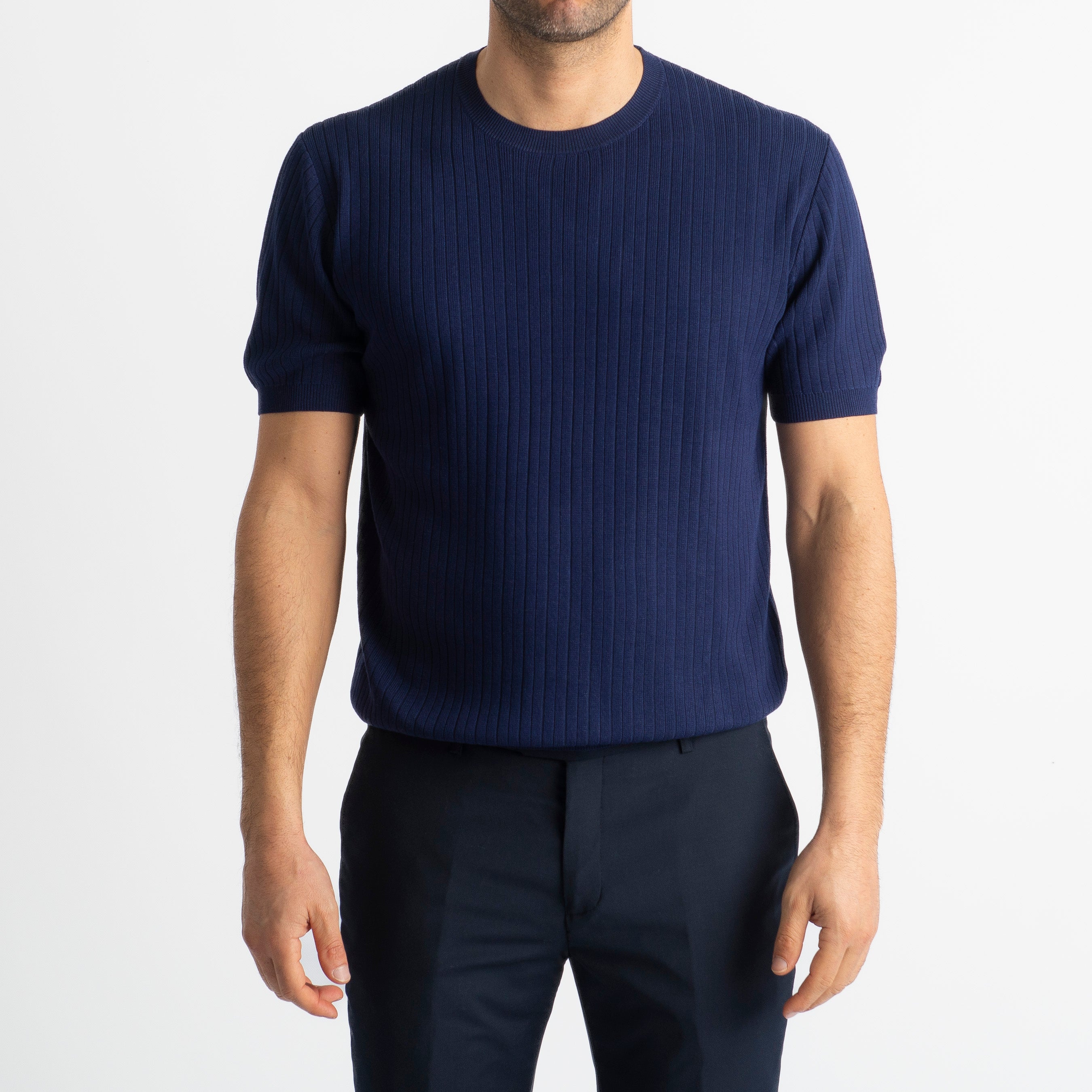 T-Shirt Rigata Blu