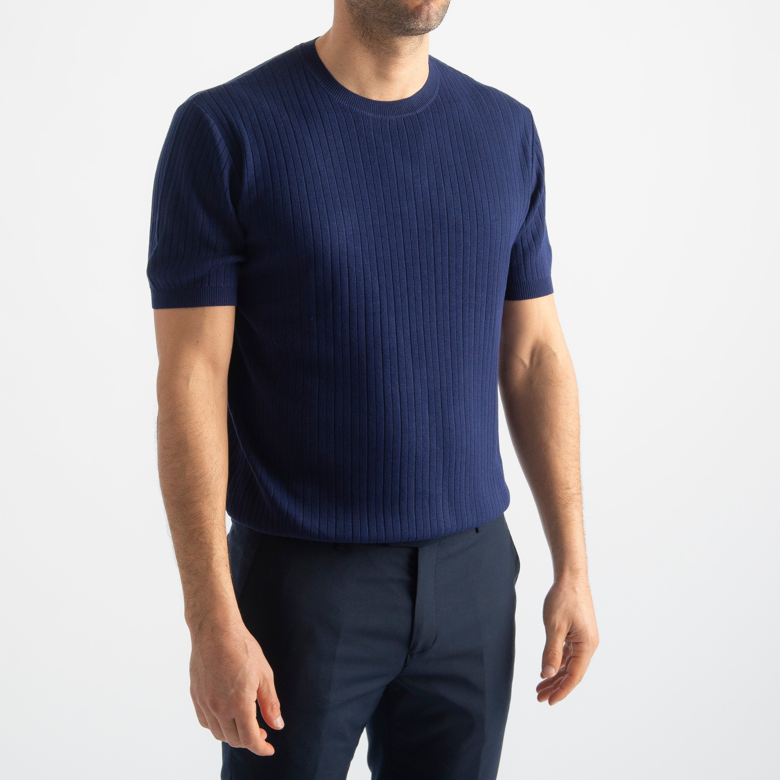 T-Shirt Rigata Blu