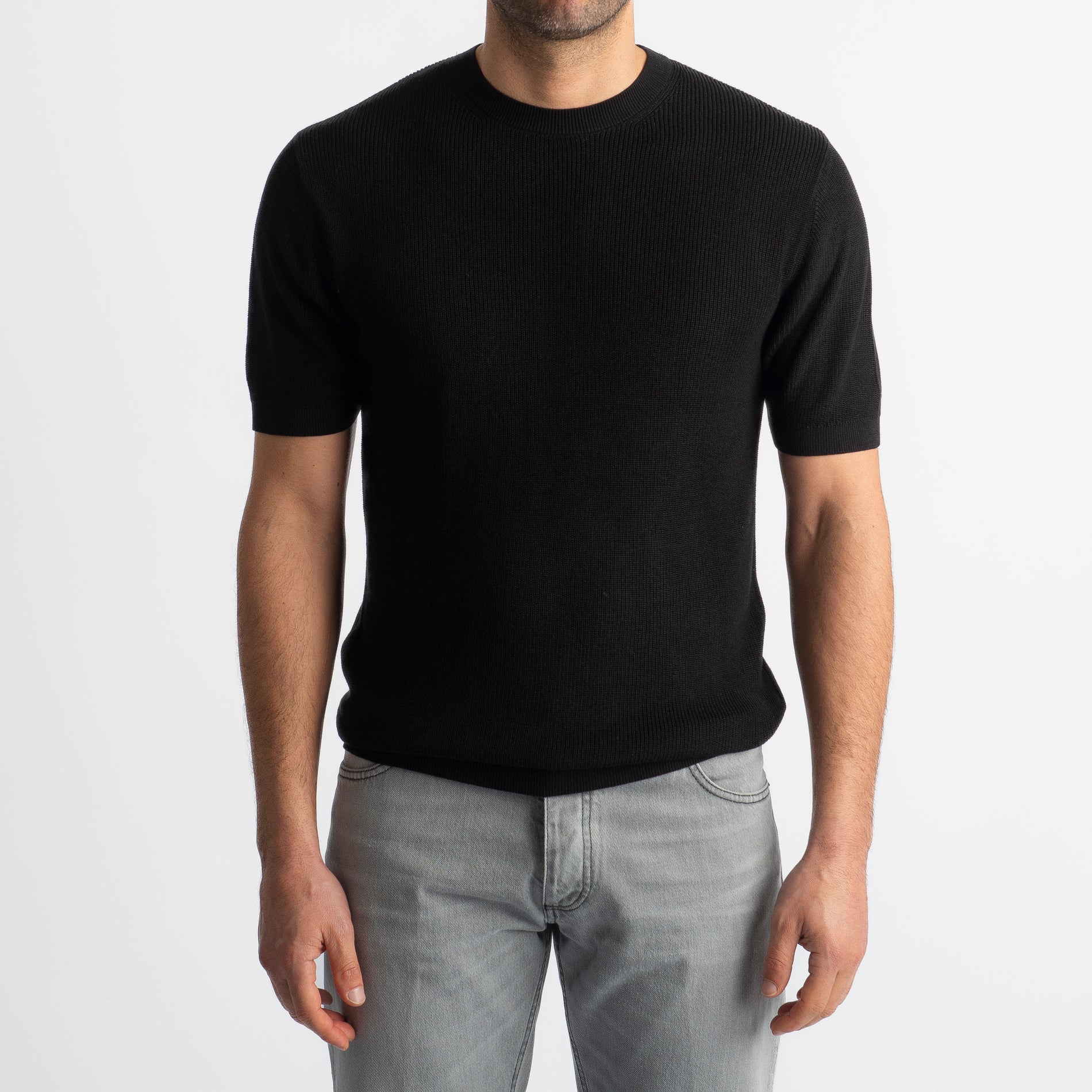 T-Shirt Girocollo Costa Inglese Nero