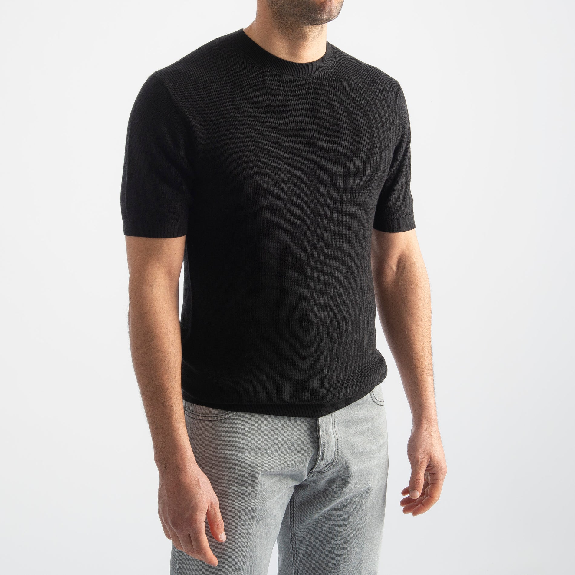 T-Shirt Girocollo Costa Inglese Nero