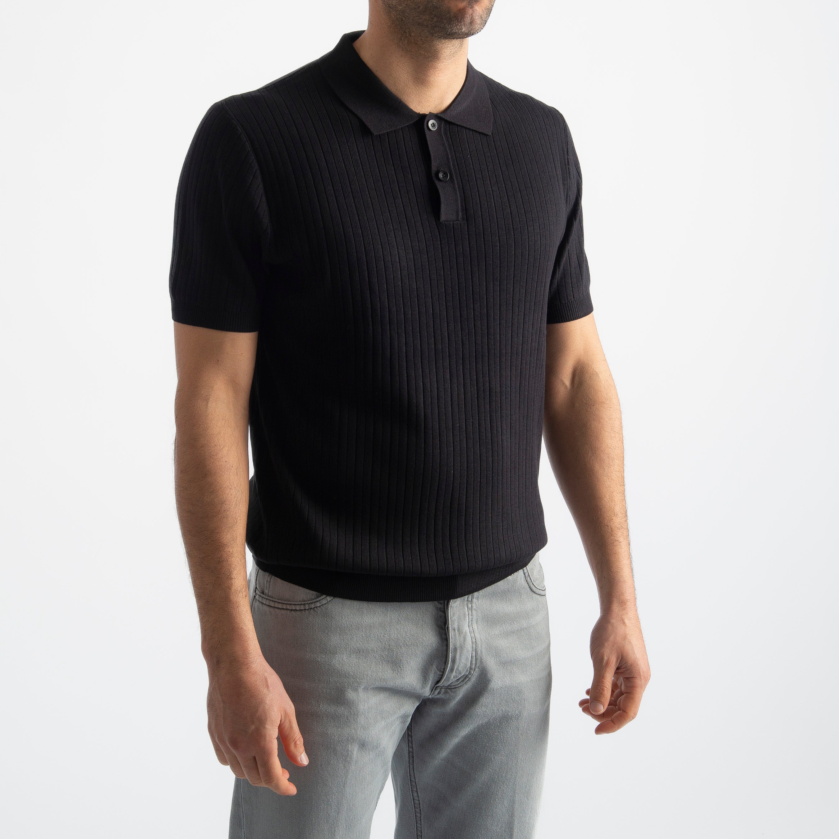Polo Rigata Nero