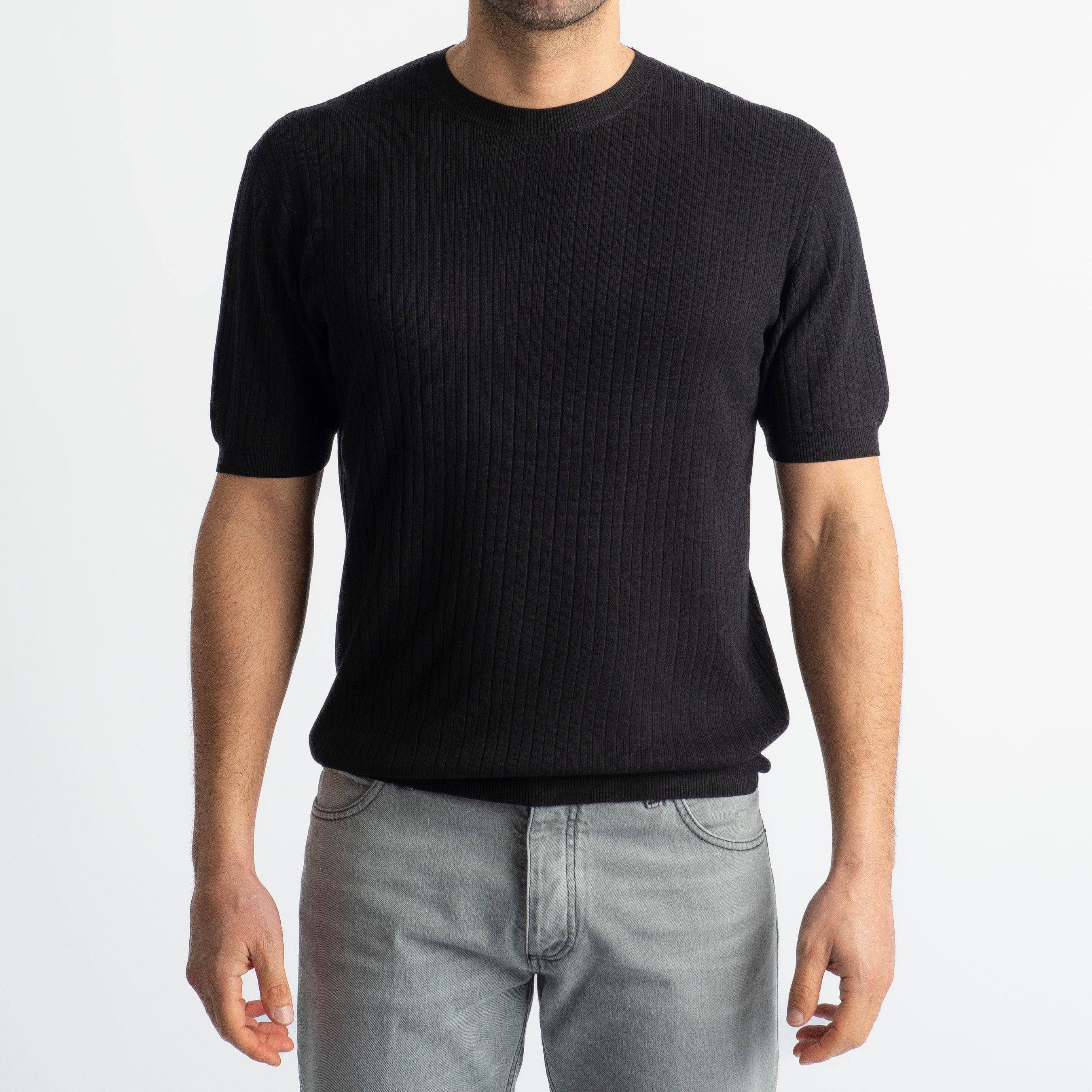 T-Shirt Rigata Nero