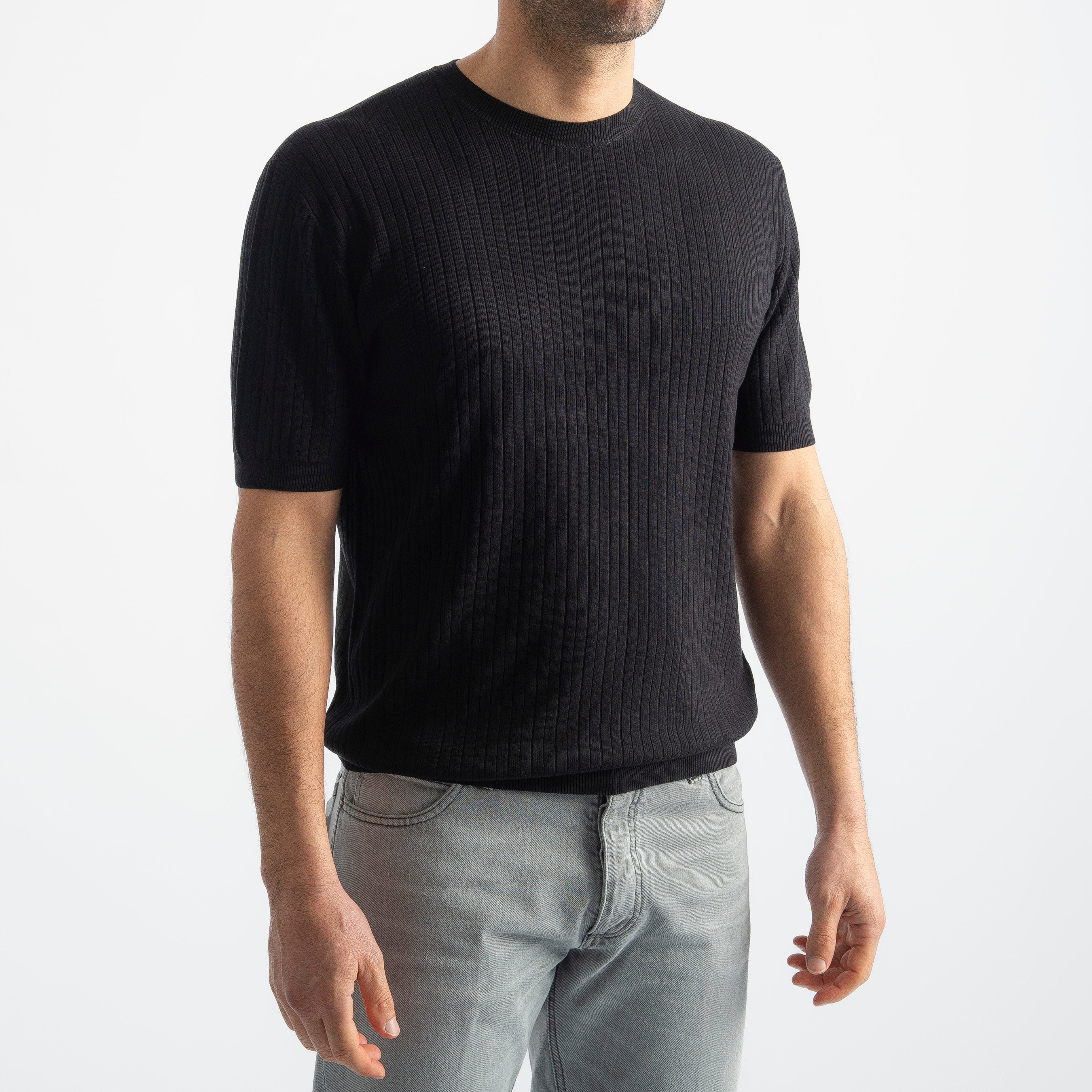 T-Shirt Rigata Nero