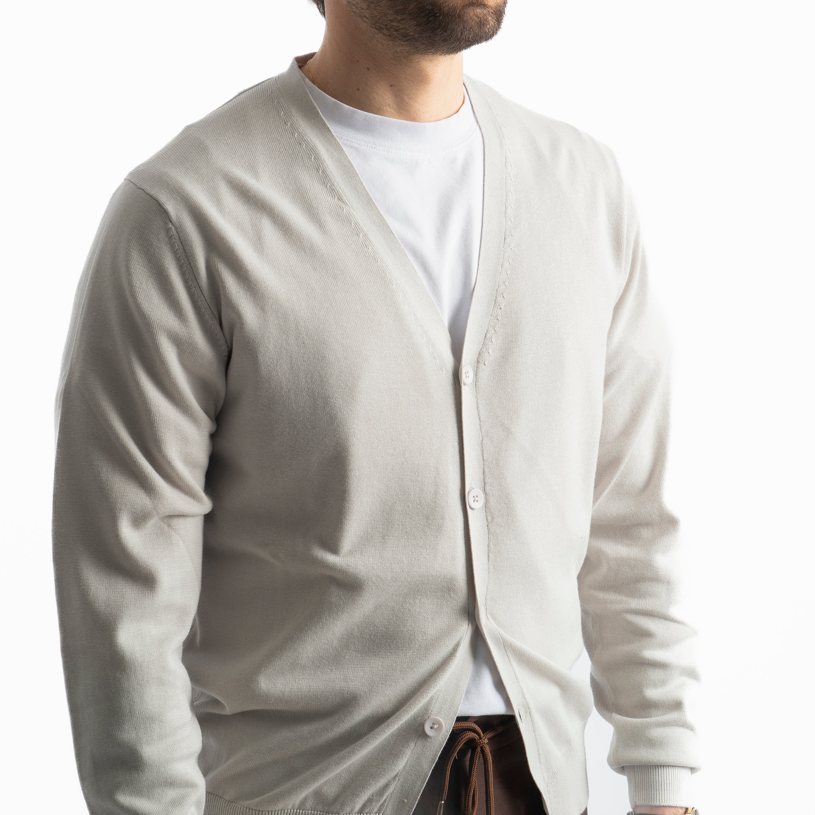 Cardigan Nerovago In Filo Ghiaccio