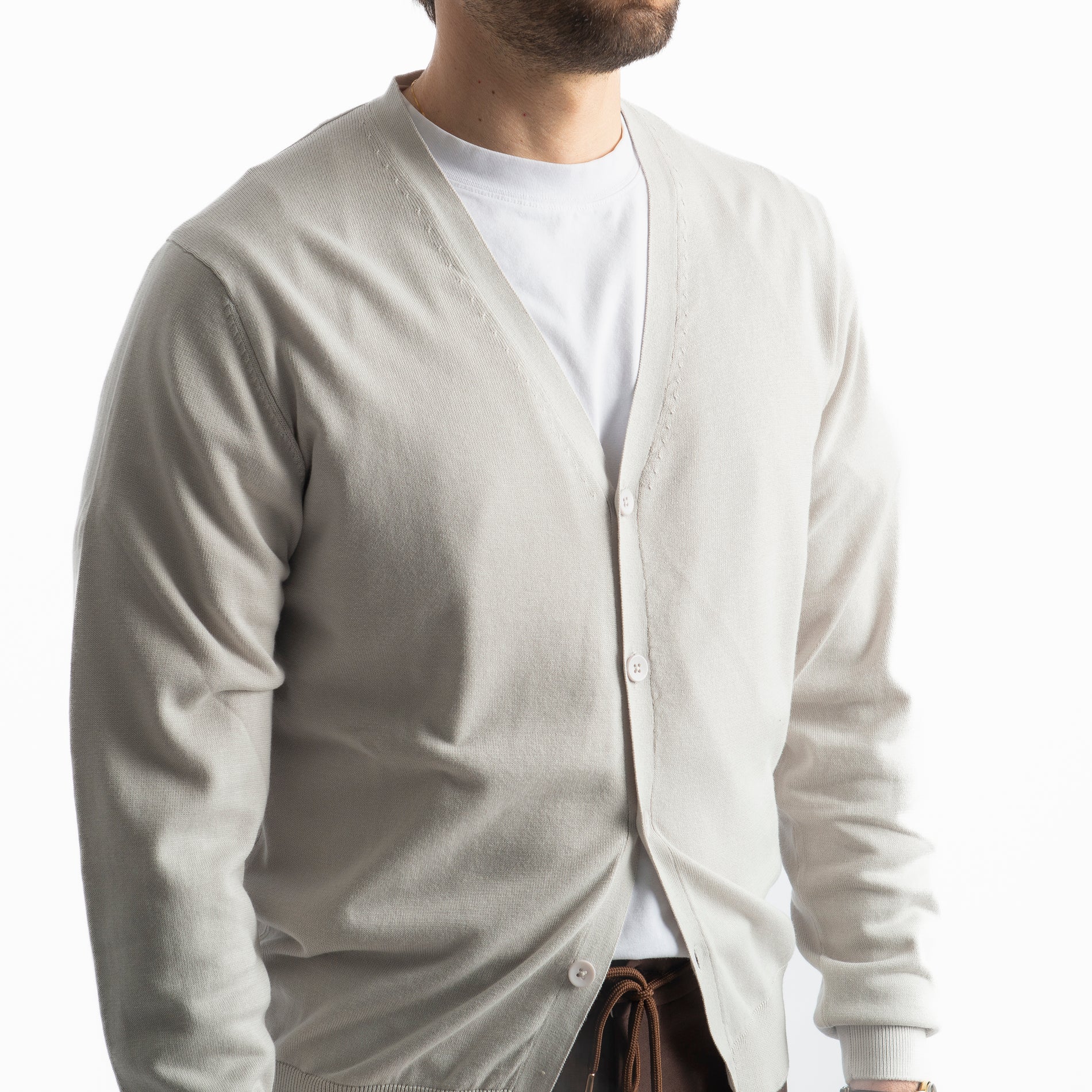 Cardigan Nerovago In Filo Ghiaccio