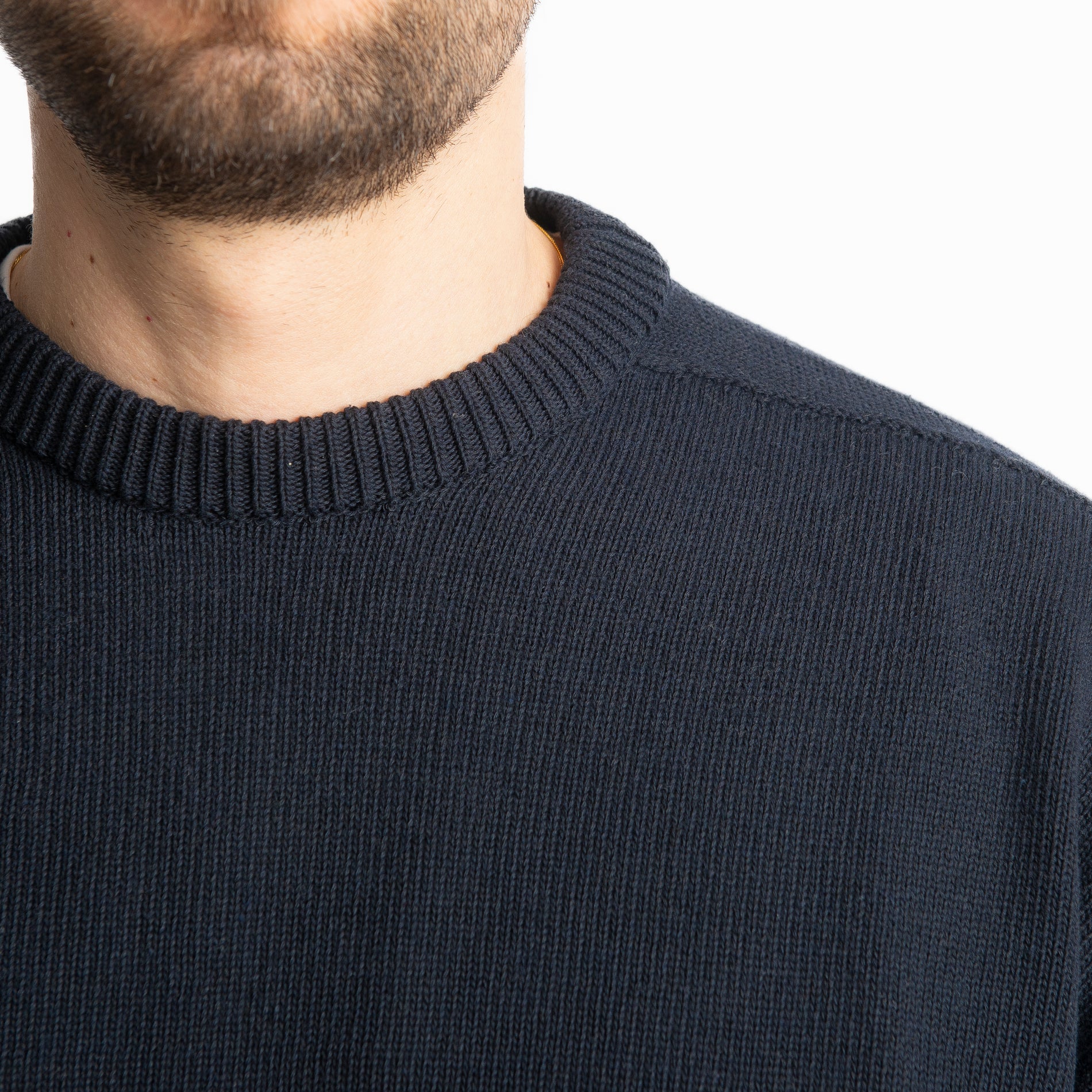 Maglioncino In Filo Crop Blu