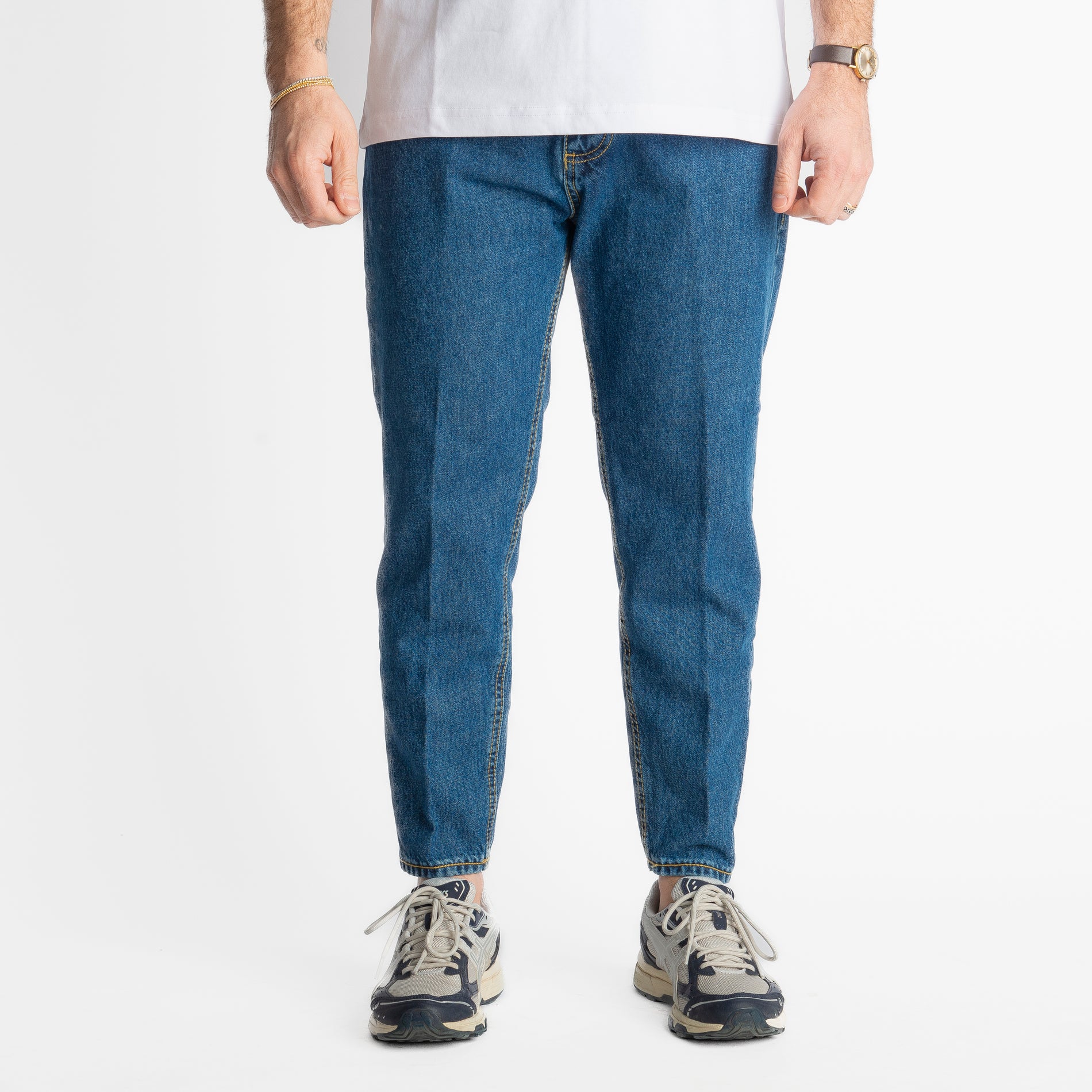 Jeans Carrot Fit Blu Heritage