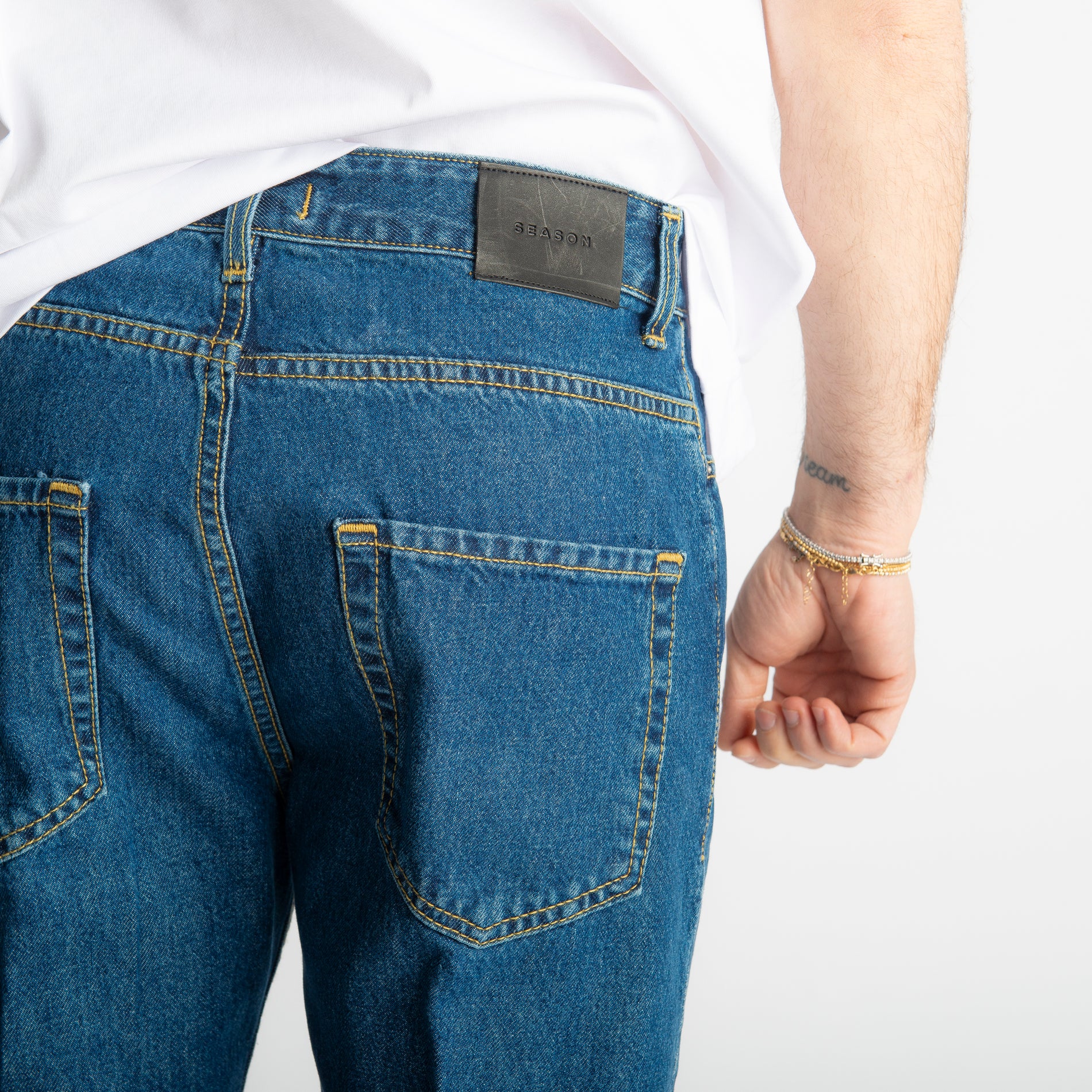 Jeans Carrot Fit Blu Heritage