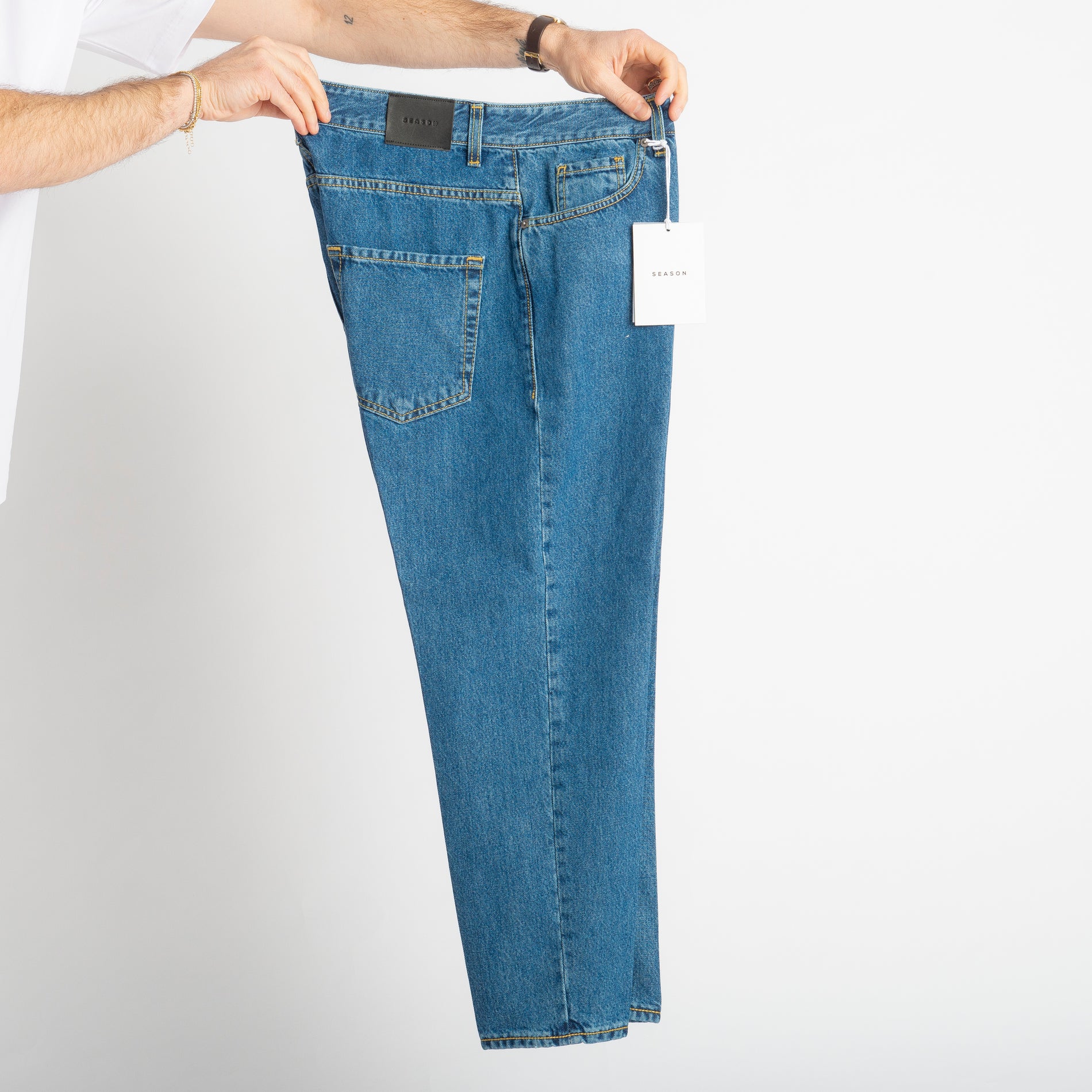 Jeans Carrot Fit Blu Heritage