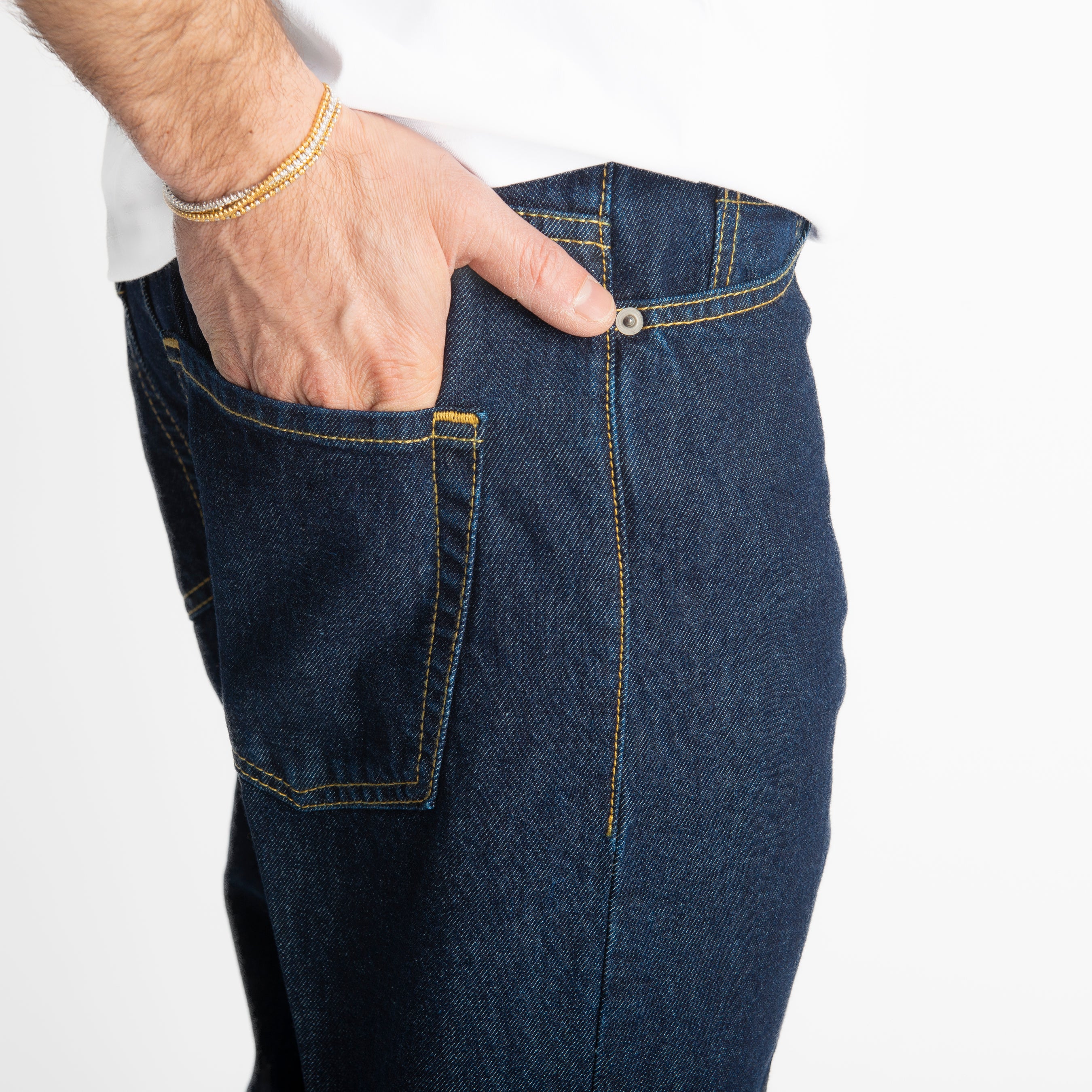 Jeans Uomo Carrot Fit Dark Blue - Cotone Mercerizzato