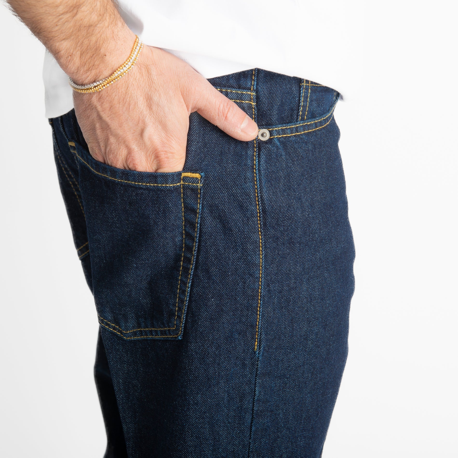 Jeans Uomo Carrot Fit Dark Blue - Cotone Mercerizzato