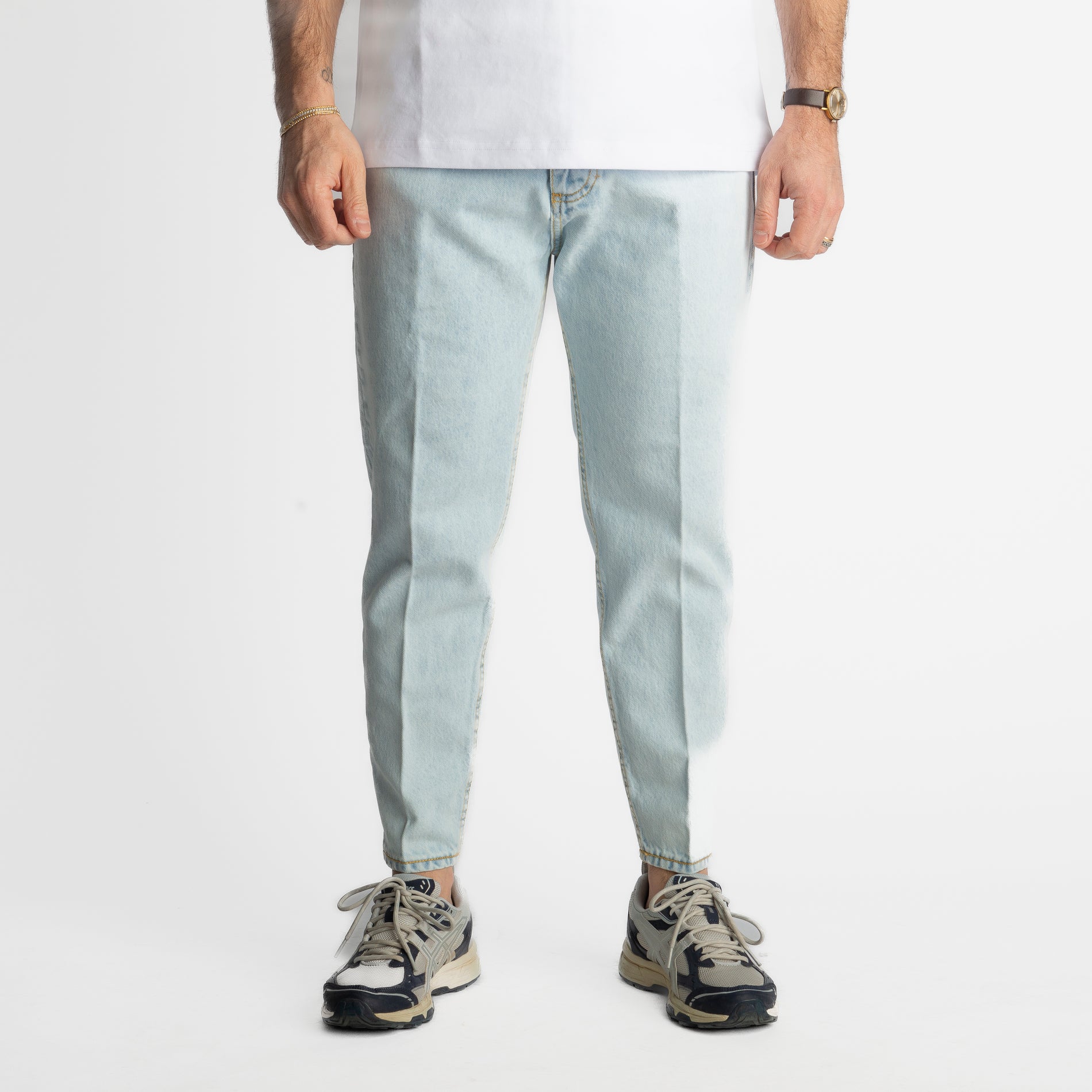 Jeans Carrot Fit Blu Ice