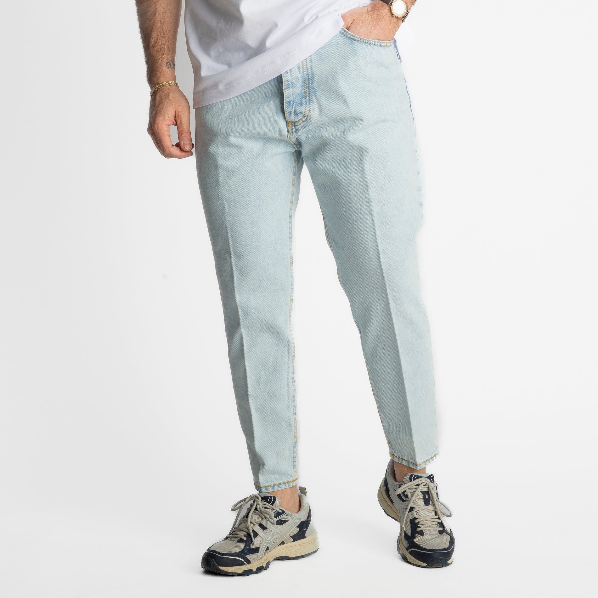 Jeans Carrot Fit Blu Ice