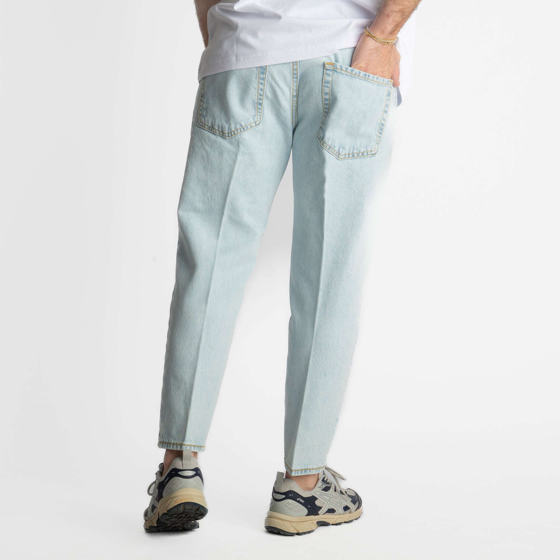 Jeans Carrot Fit Blu Ice