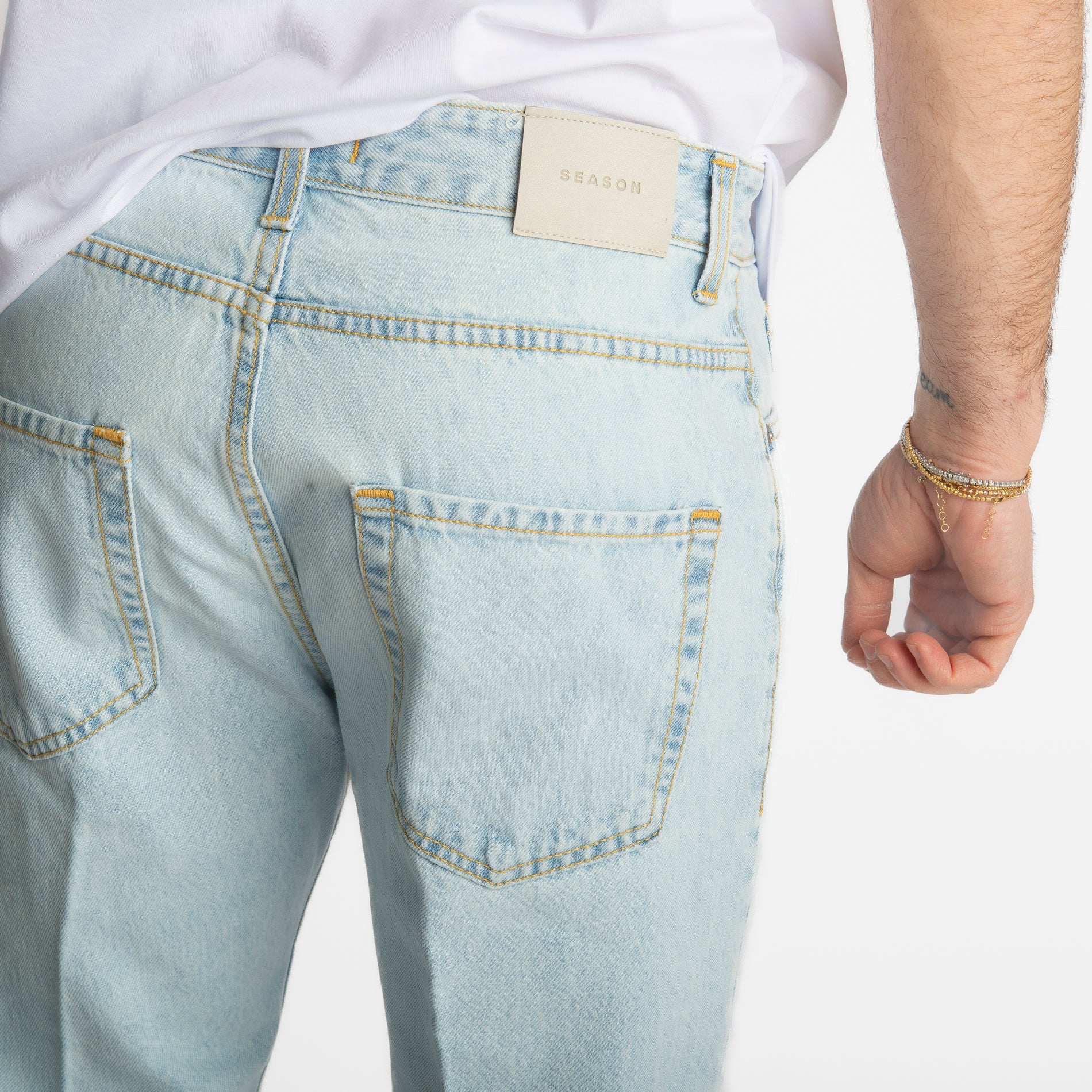 Jeans Carrot Fit Blu Ice