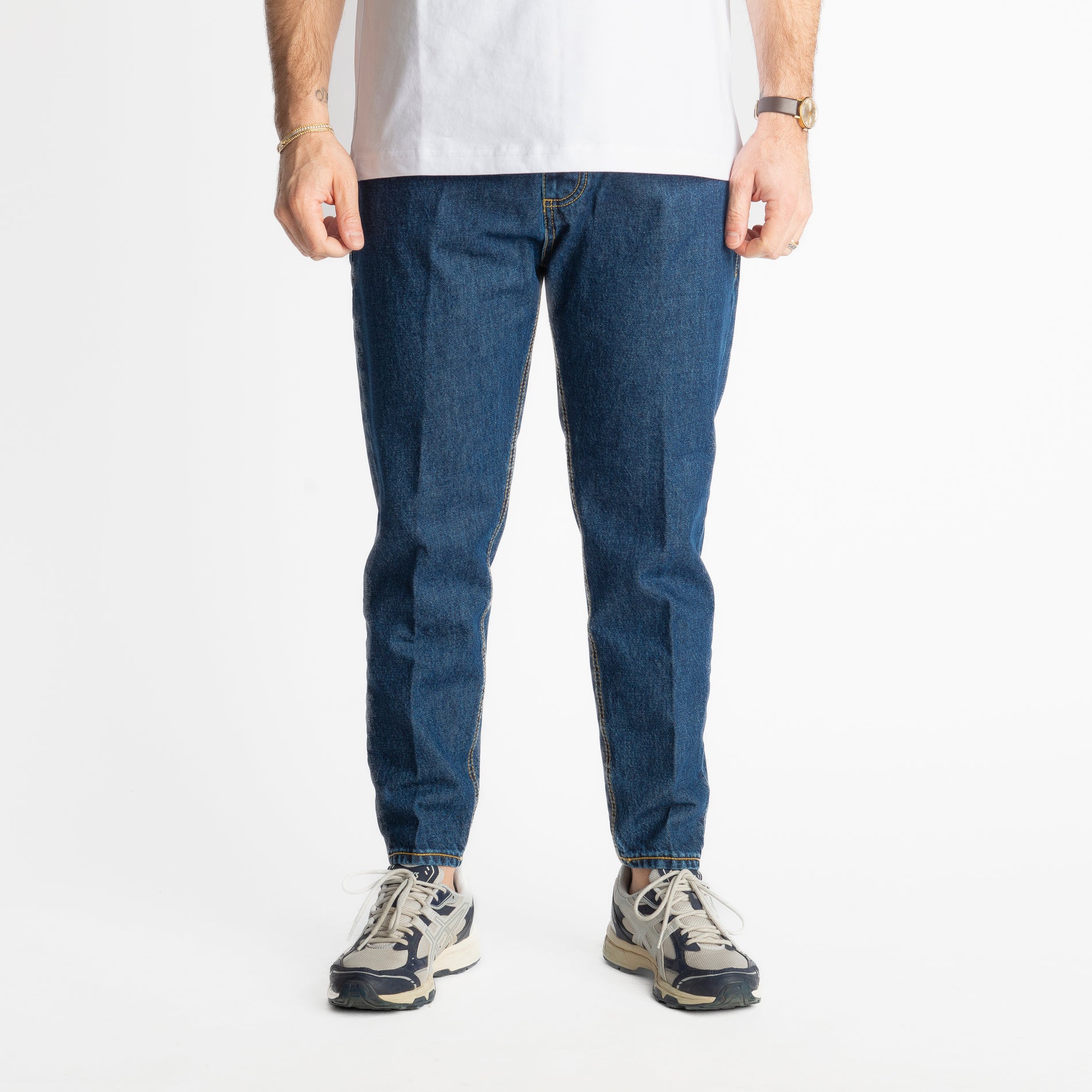 Jeans Carrot Fit Midnight Blue - Cotone Mercerizzato