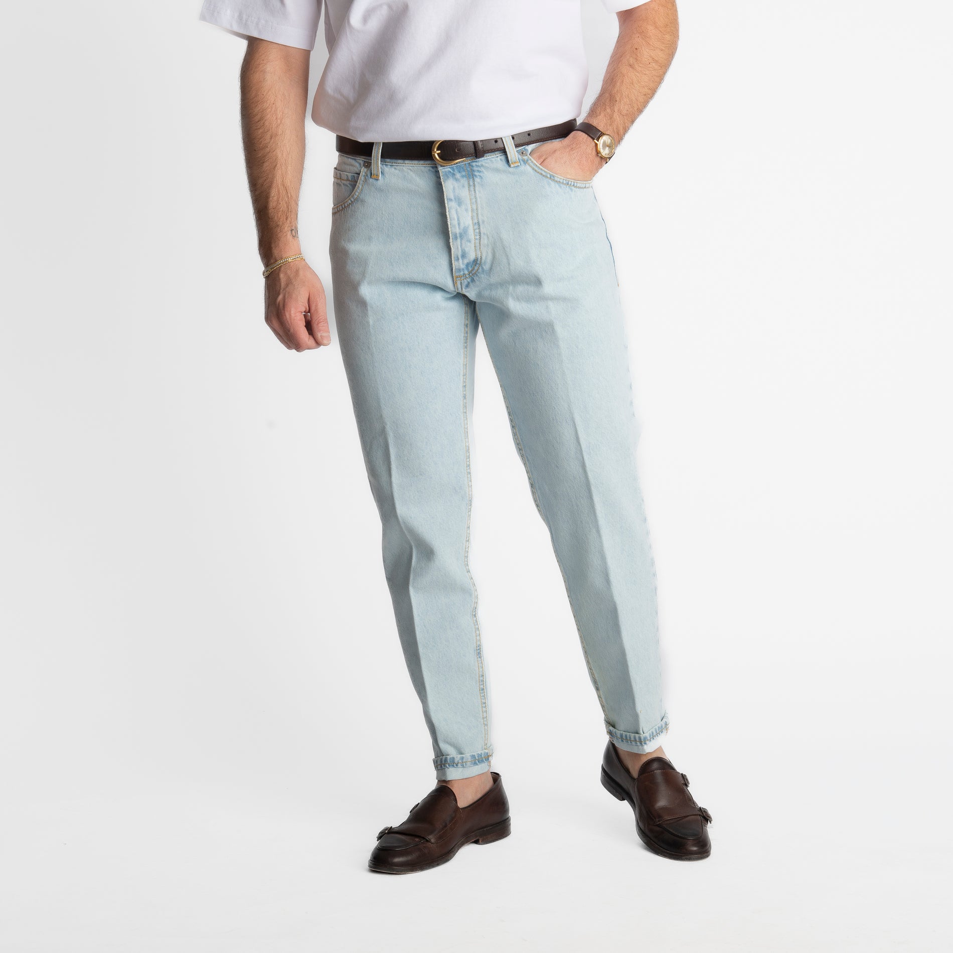 Jeans Straight Fit Blu Ice