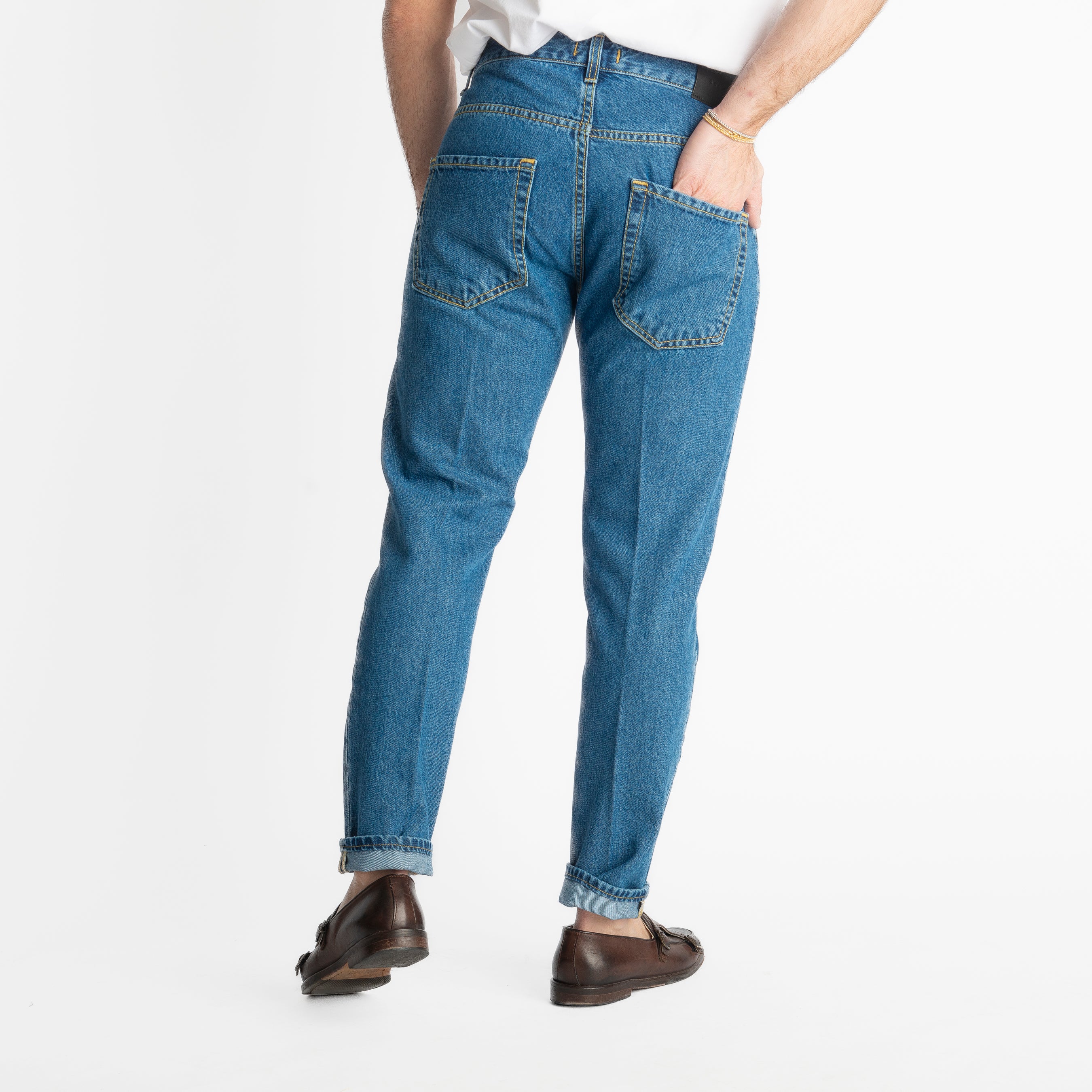 Jeans Slim Fit Blu Heritage – Cotone Mercerizzato
