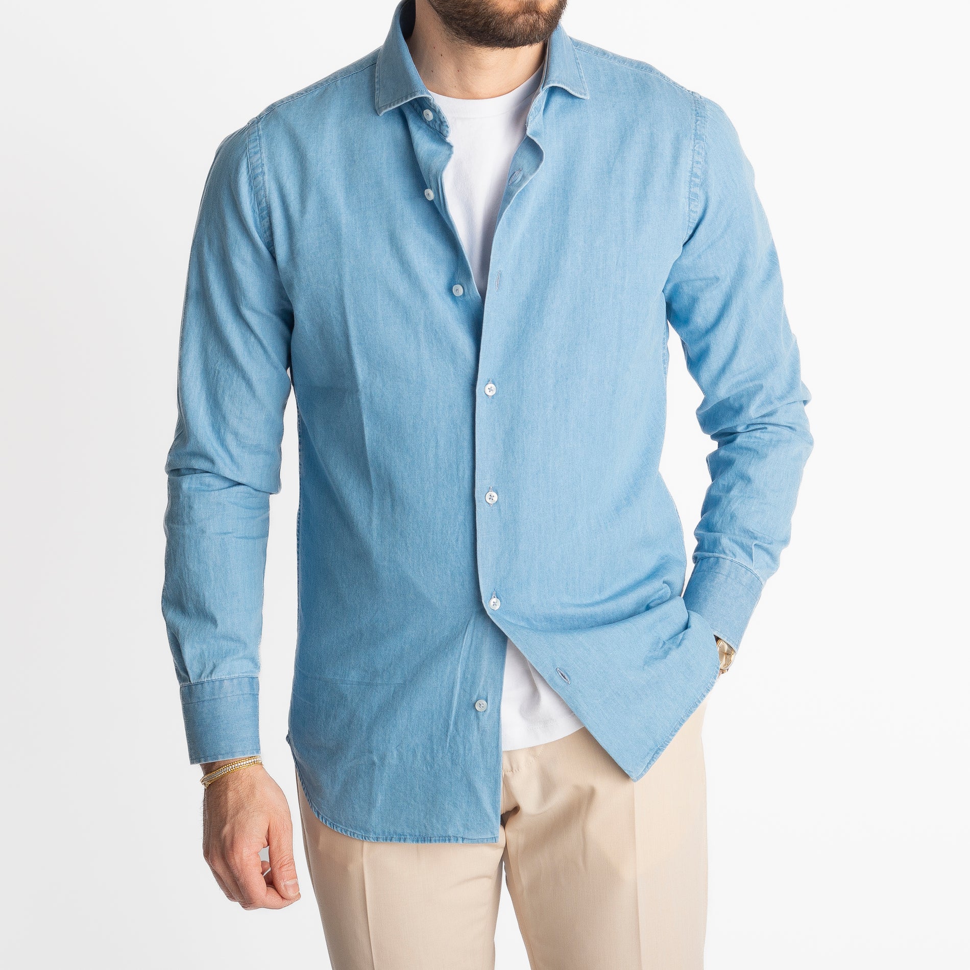 Camicia Denim Azzurro