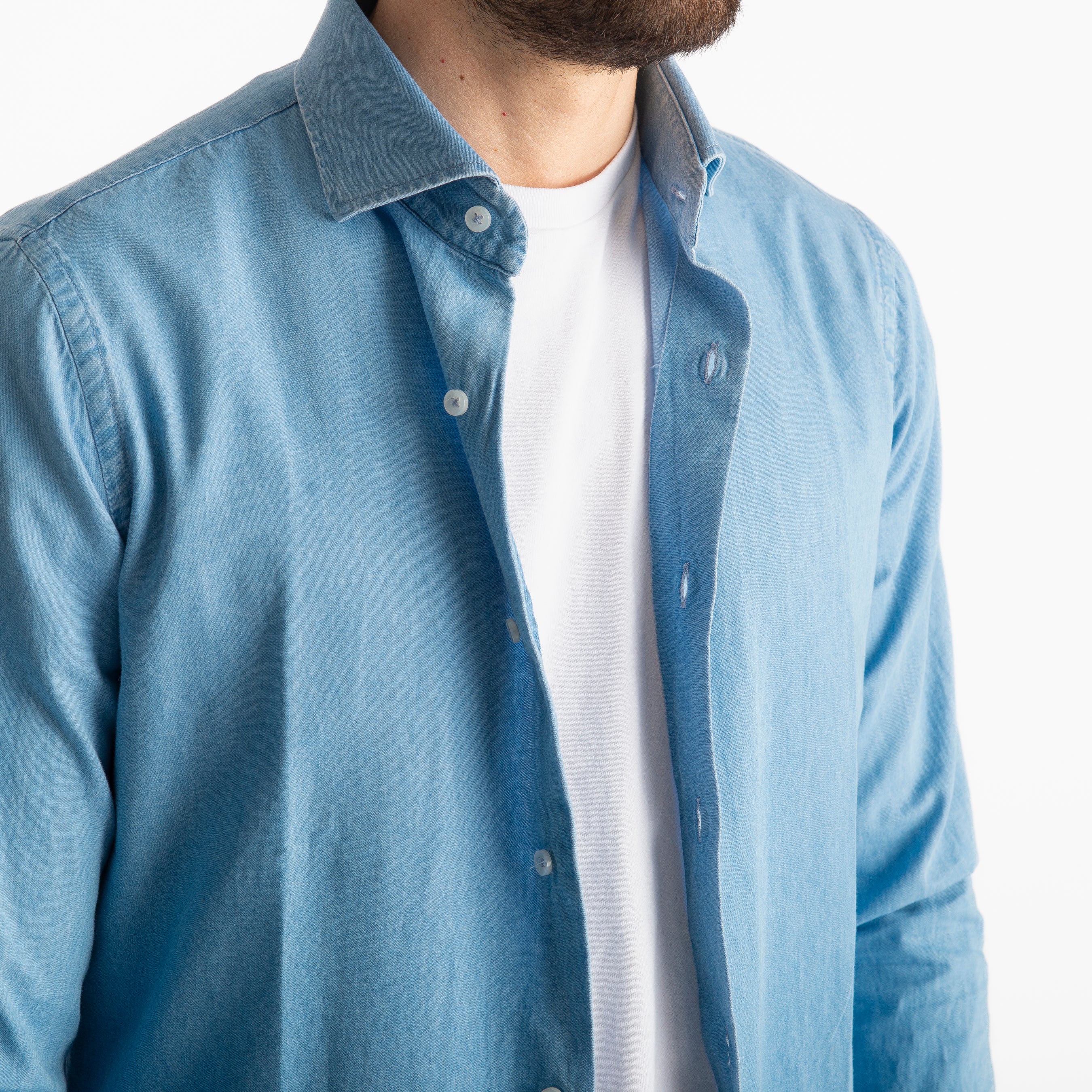 Camicia Denim Azzurro