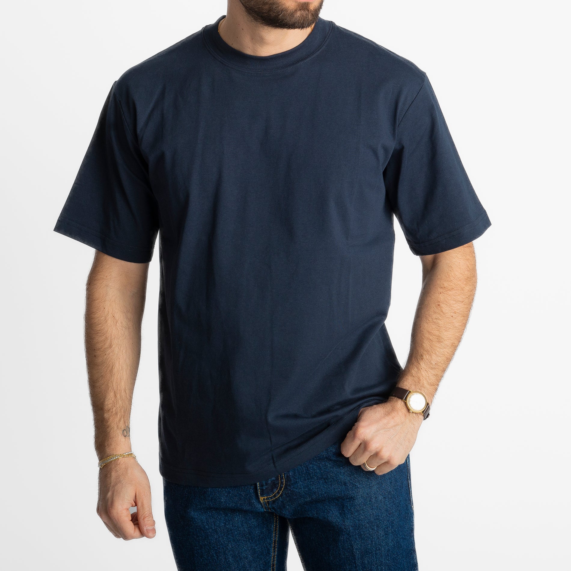 T-shirt Regular in Cotone Blu