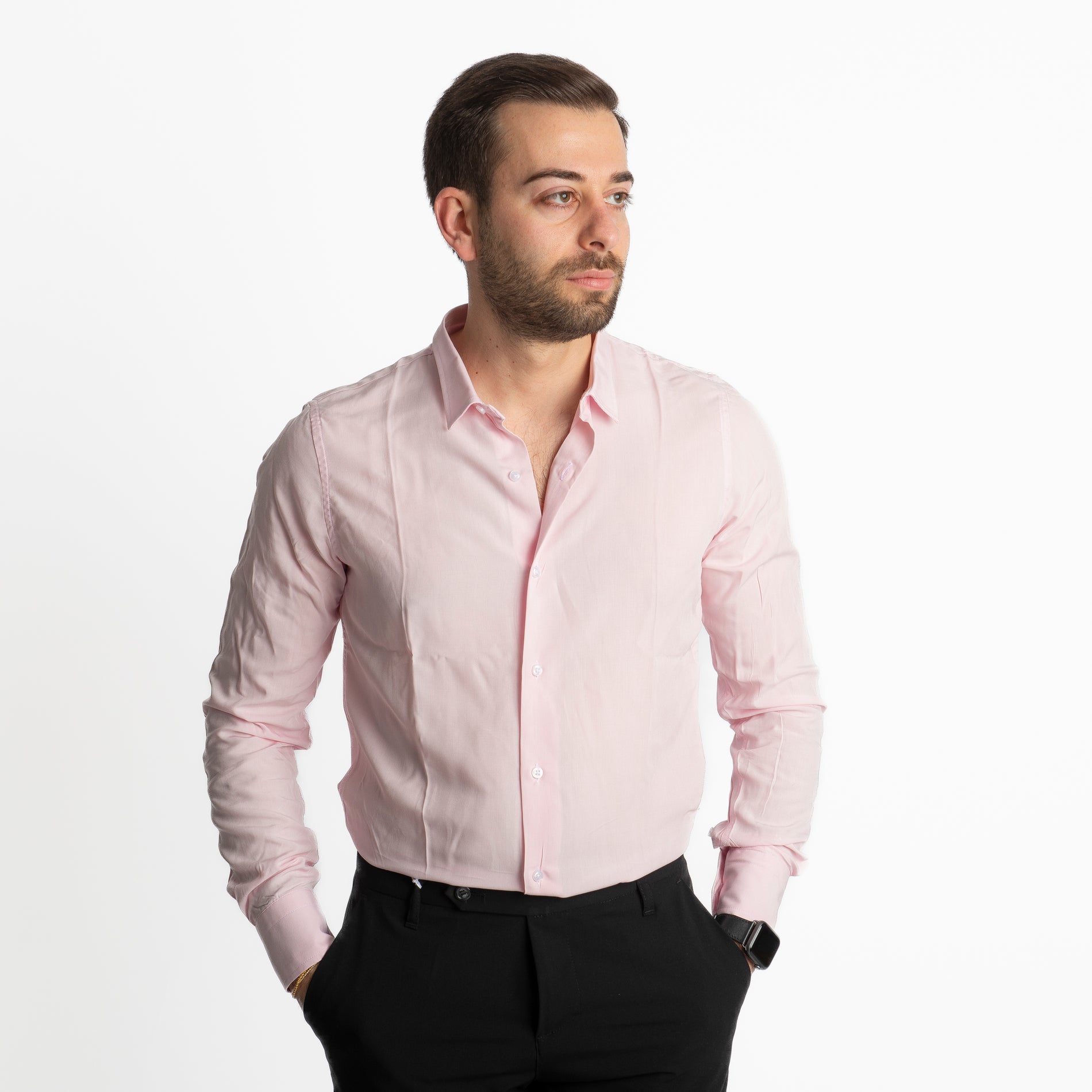 Camicia in Viscosa Rosa