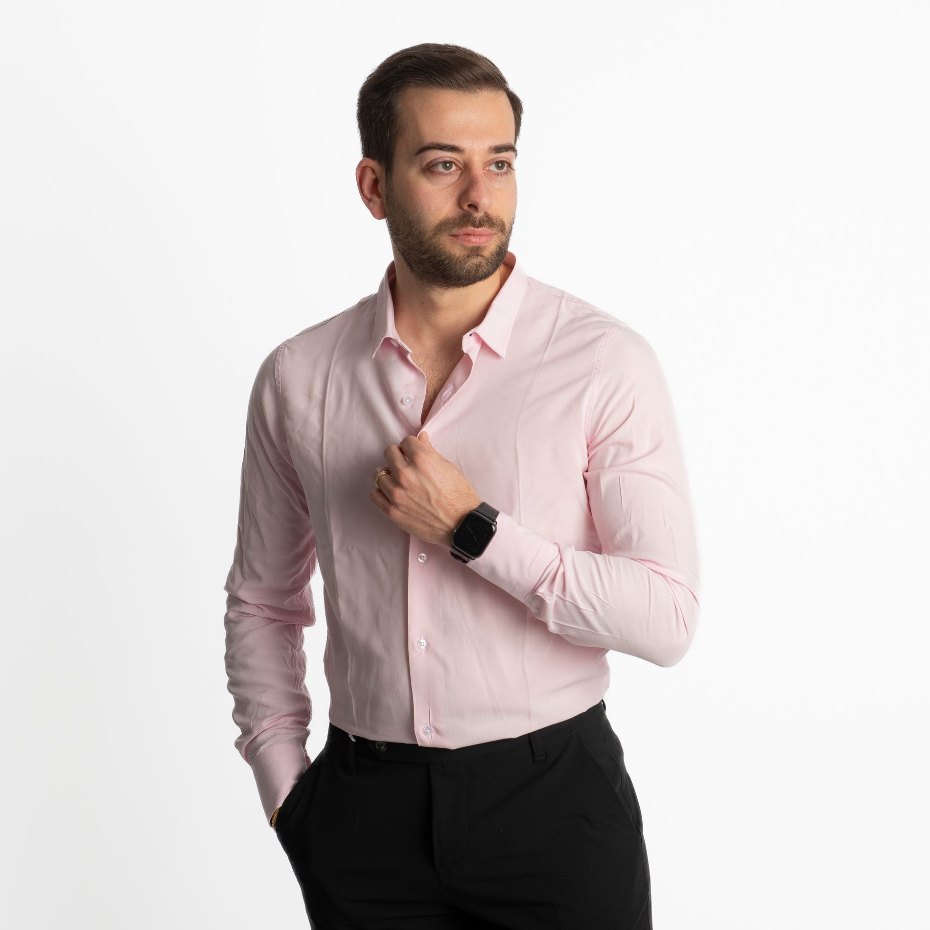 Camicia in Viscosa Rosa