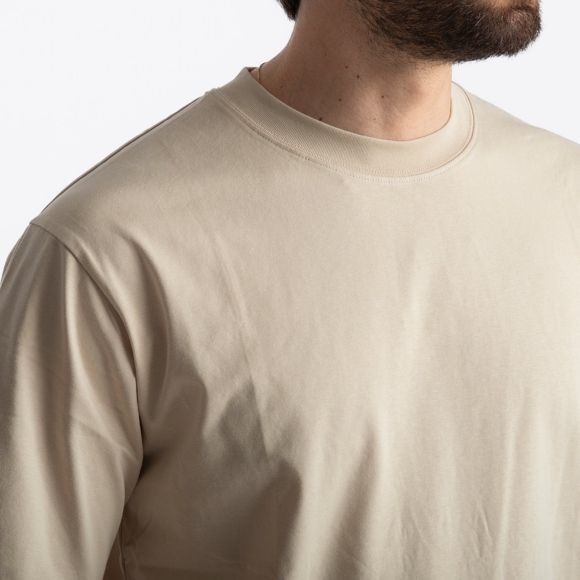 T-shirt Regular in Cotone Beige