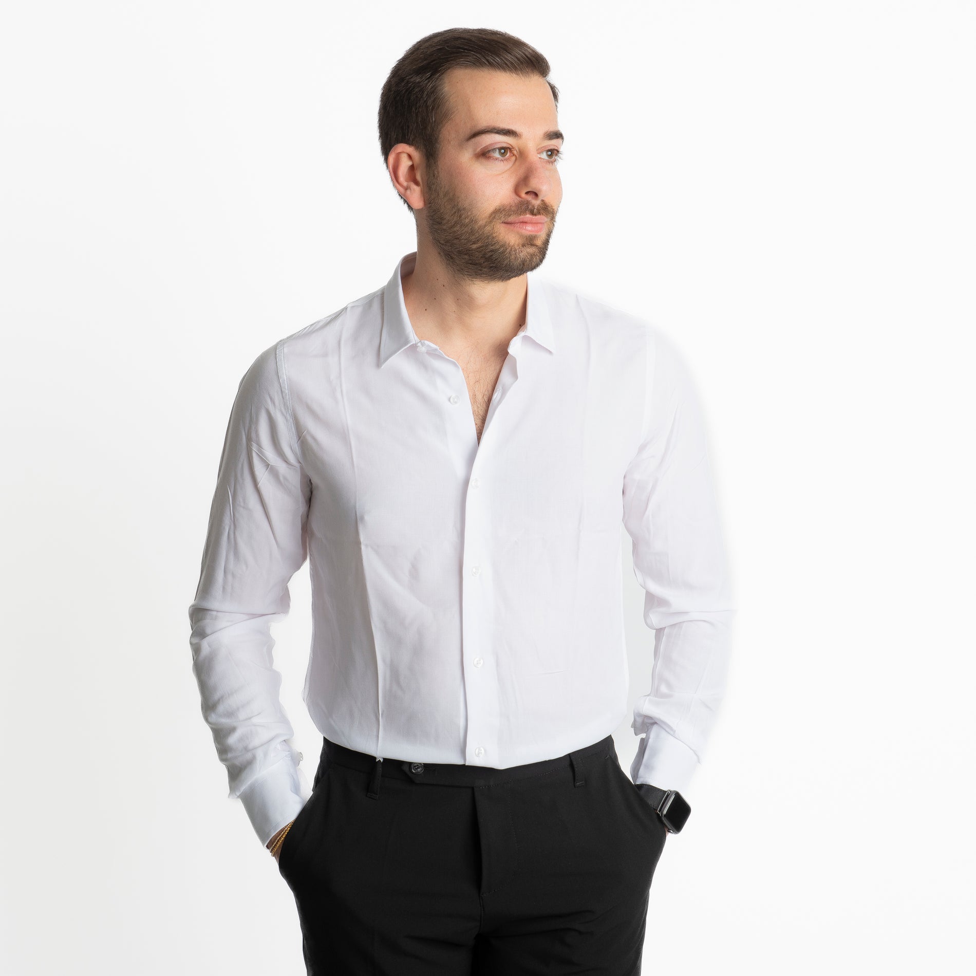 Camicia in Viscosa Bianca
