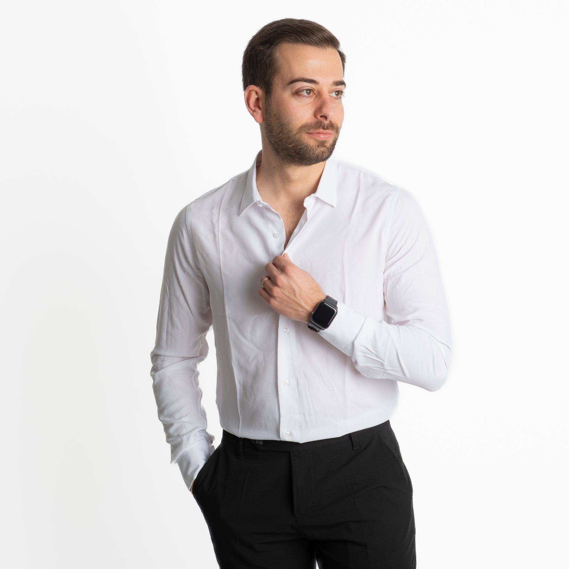 Camicia in Viscosa Bianca