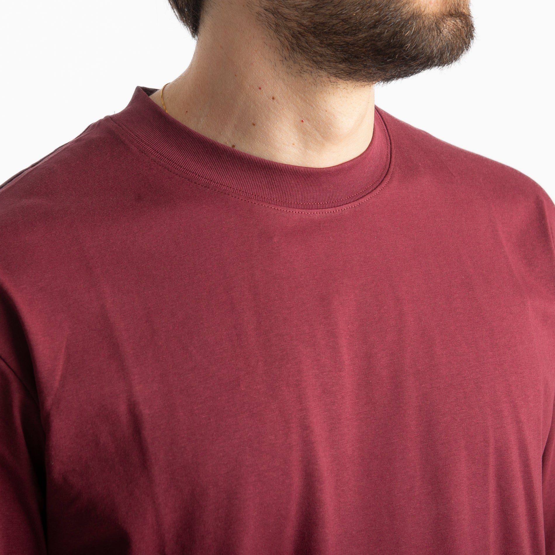 T-shirt Regular in Cotone Bordeaux