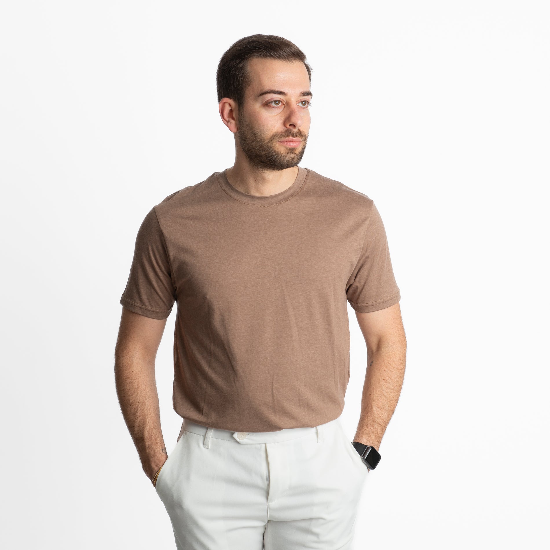 T-shirt Cotone Extrafine Fango