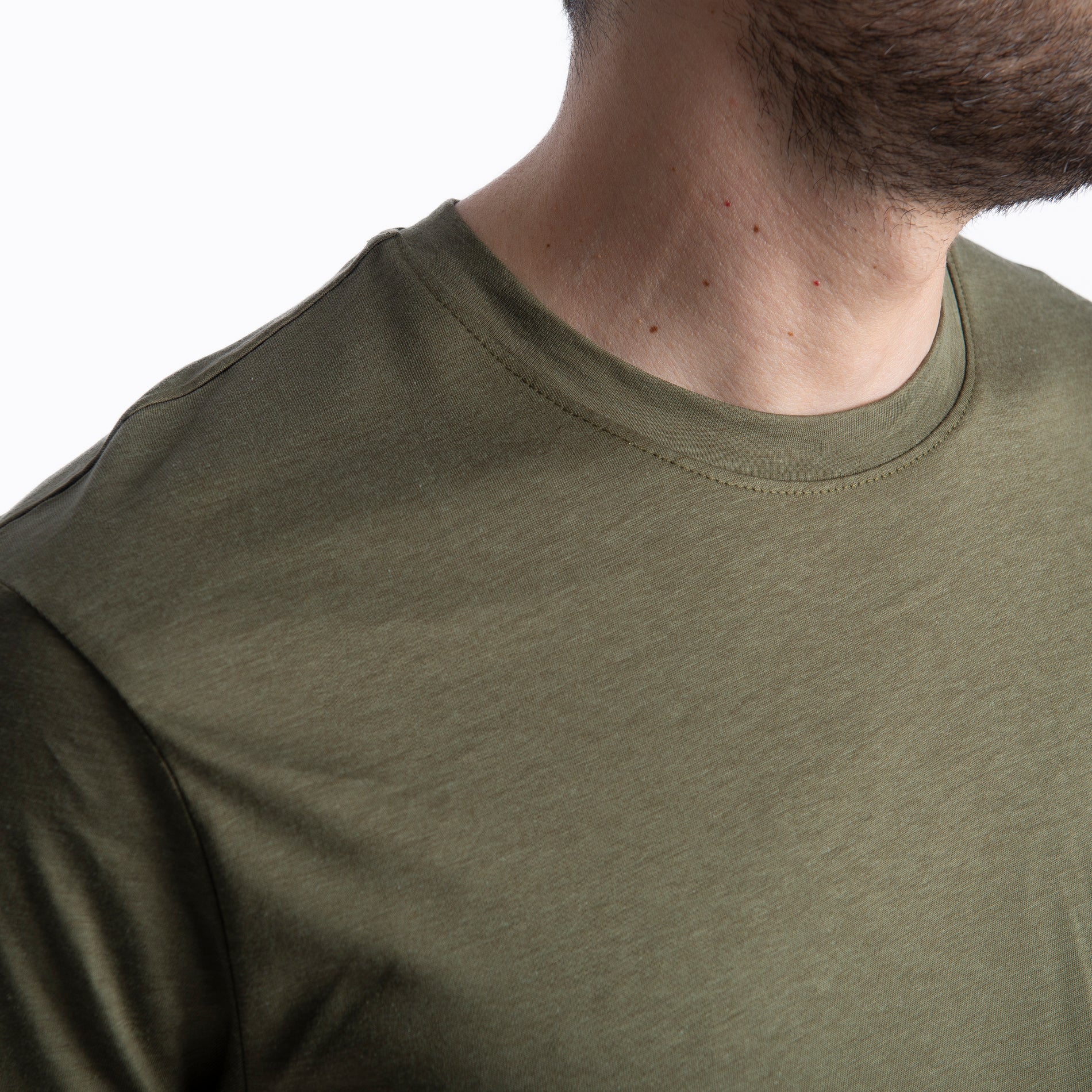 T-shirt Cotone Extrafine Verde Militare
