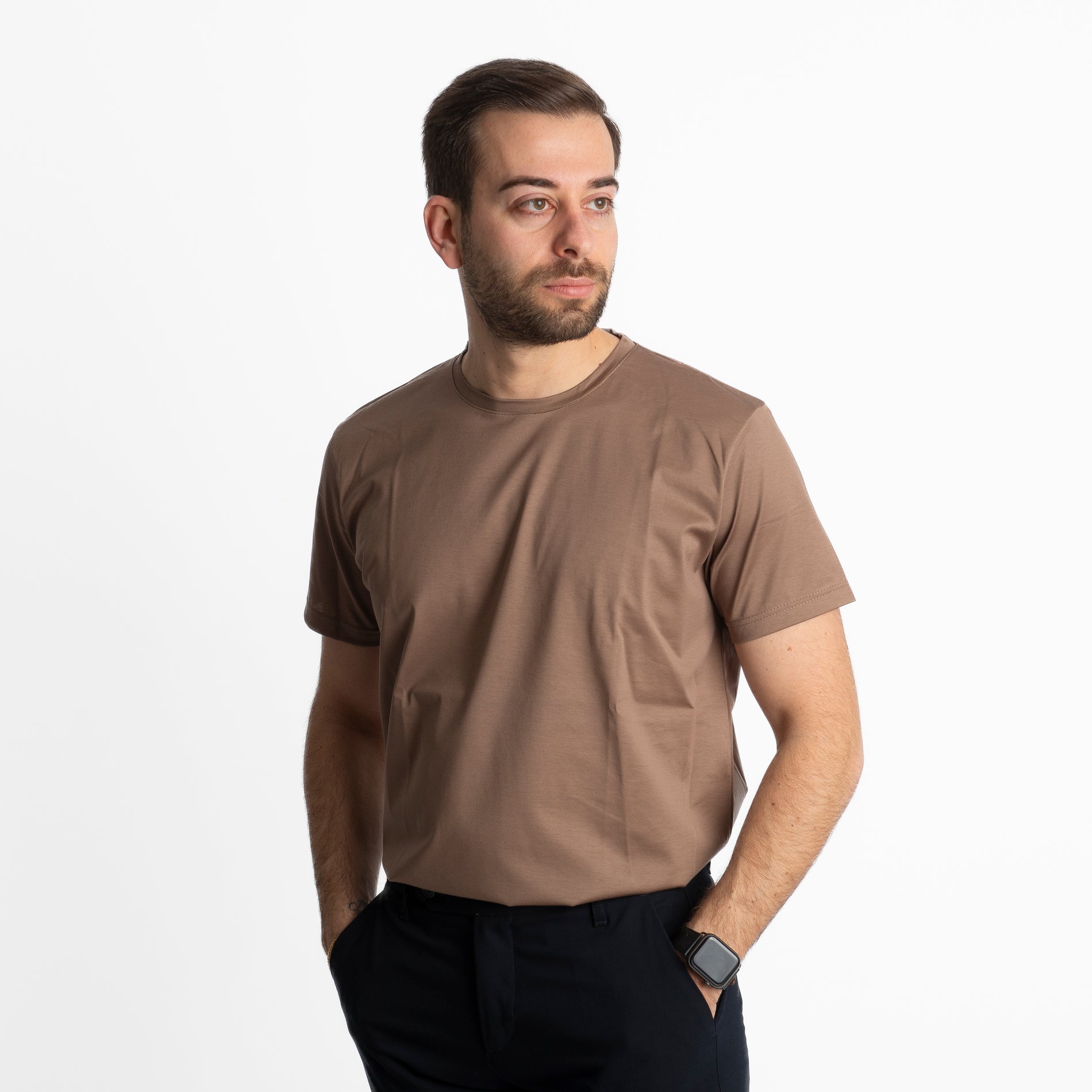 T-shirt Uomo Filo di Scozia Fango