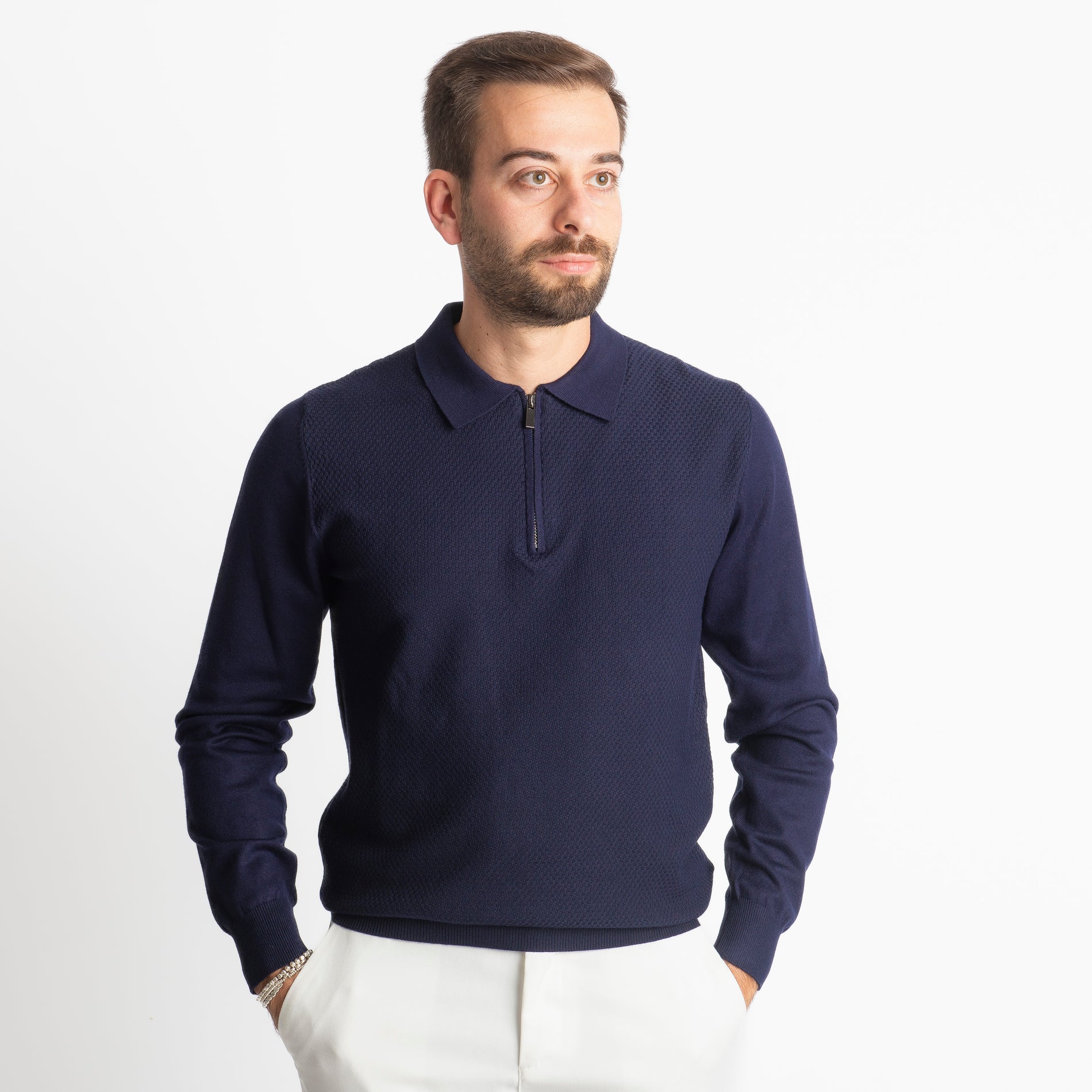 Polo in Maglia M945 Blu