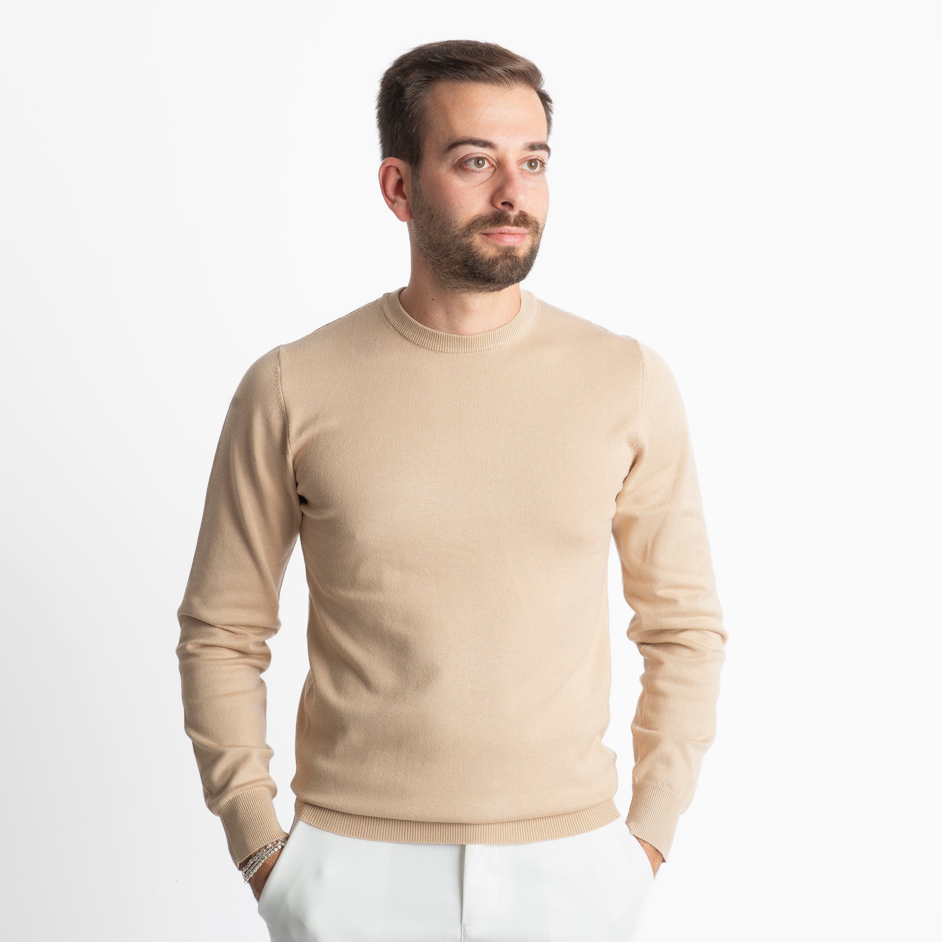 Maglioncino in Maglia M942 Beige