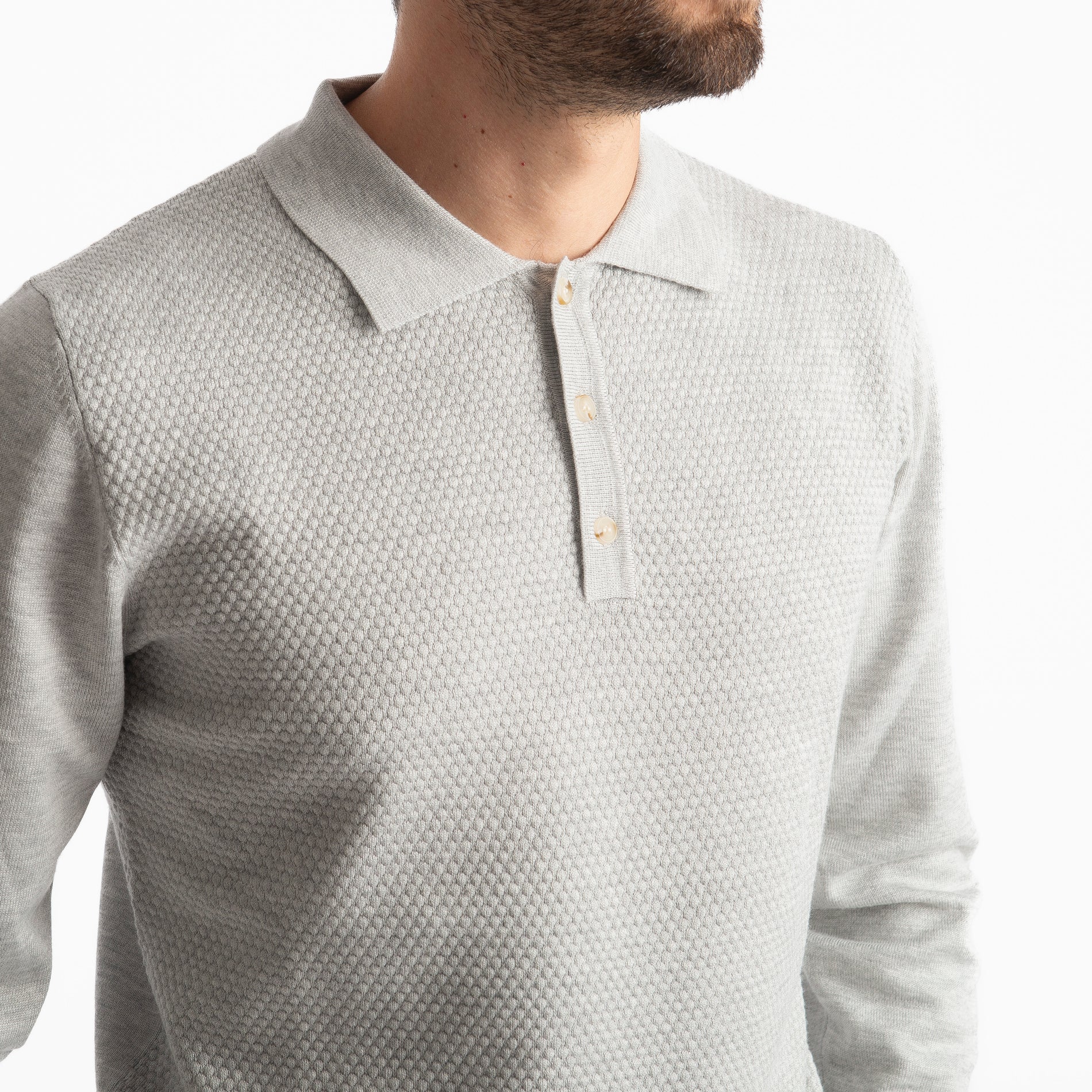 Polo in Maglia M933 Grigio